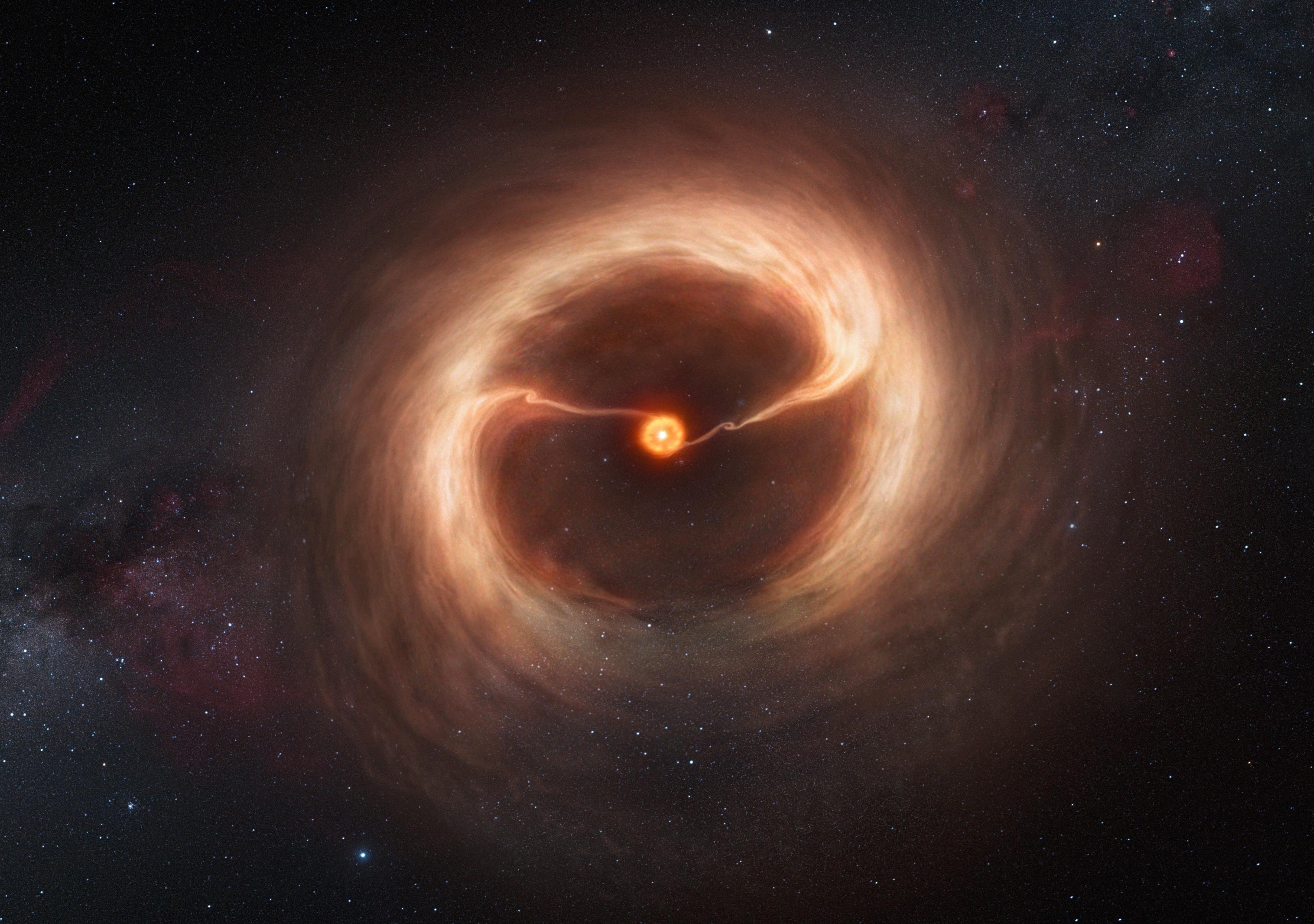 stars, universe, circles, black hole desktop HD wallpaper