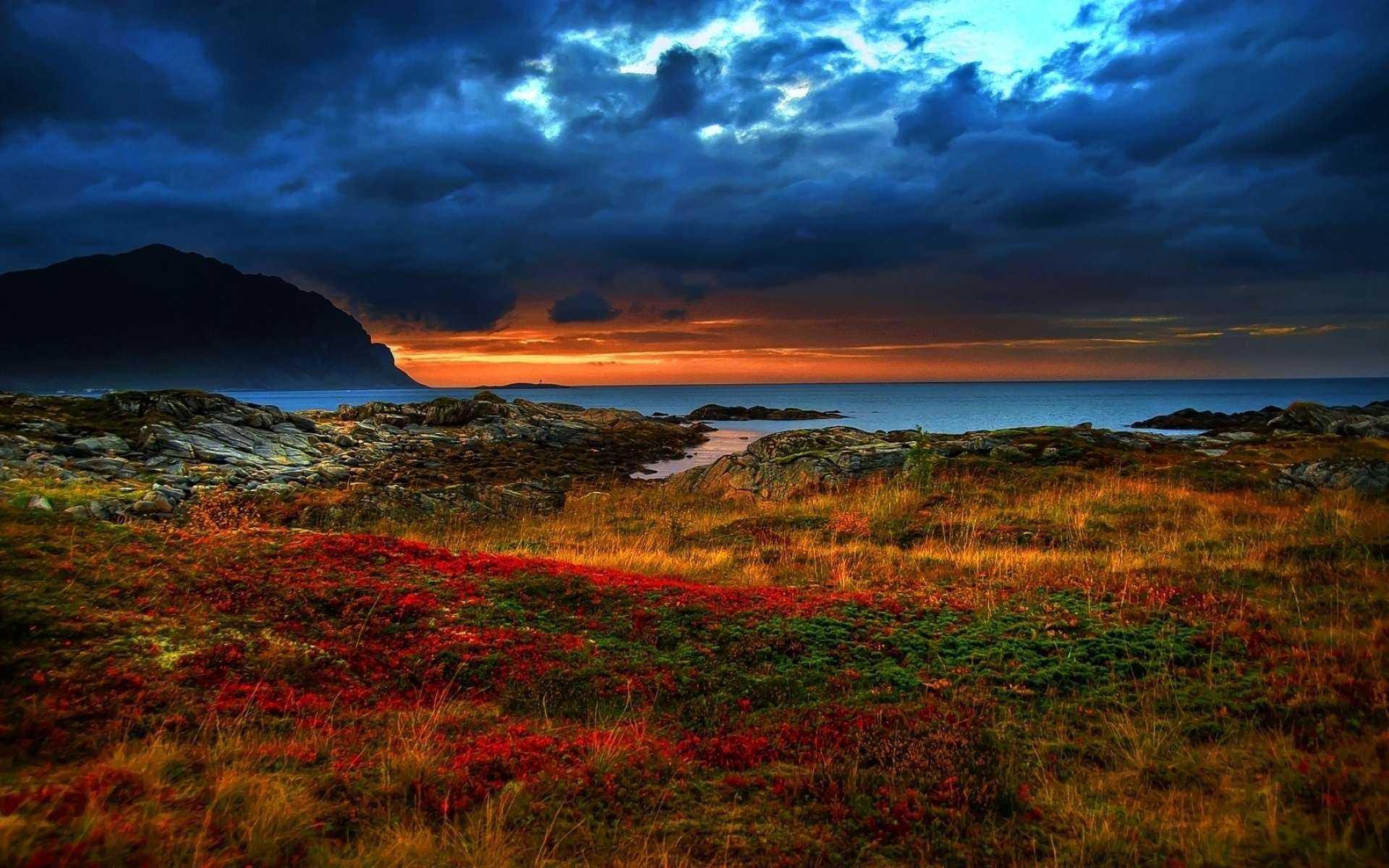 Free download wallpaper Landscape, Sunset, Sea on your PC desktop