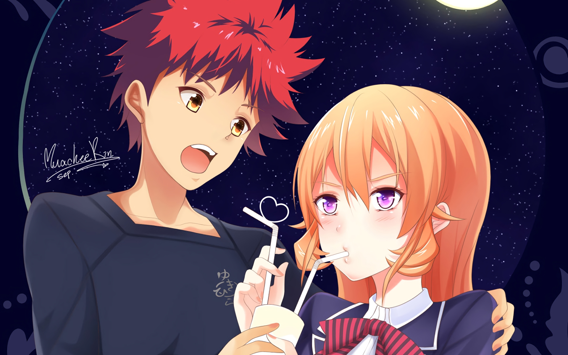 Free download wallpaper Anime, Shokugeki No Soma, Sōma Yukihira, Erina Nakiri, Food Wars: Shokugeki No Soma on your PC desktop