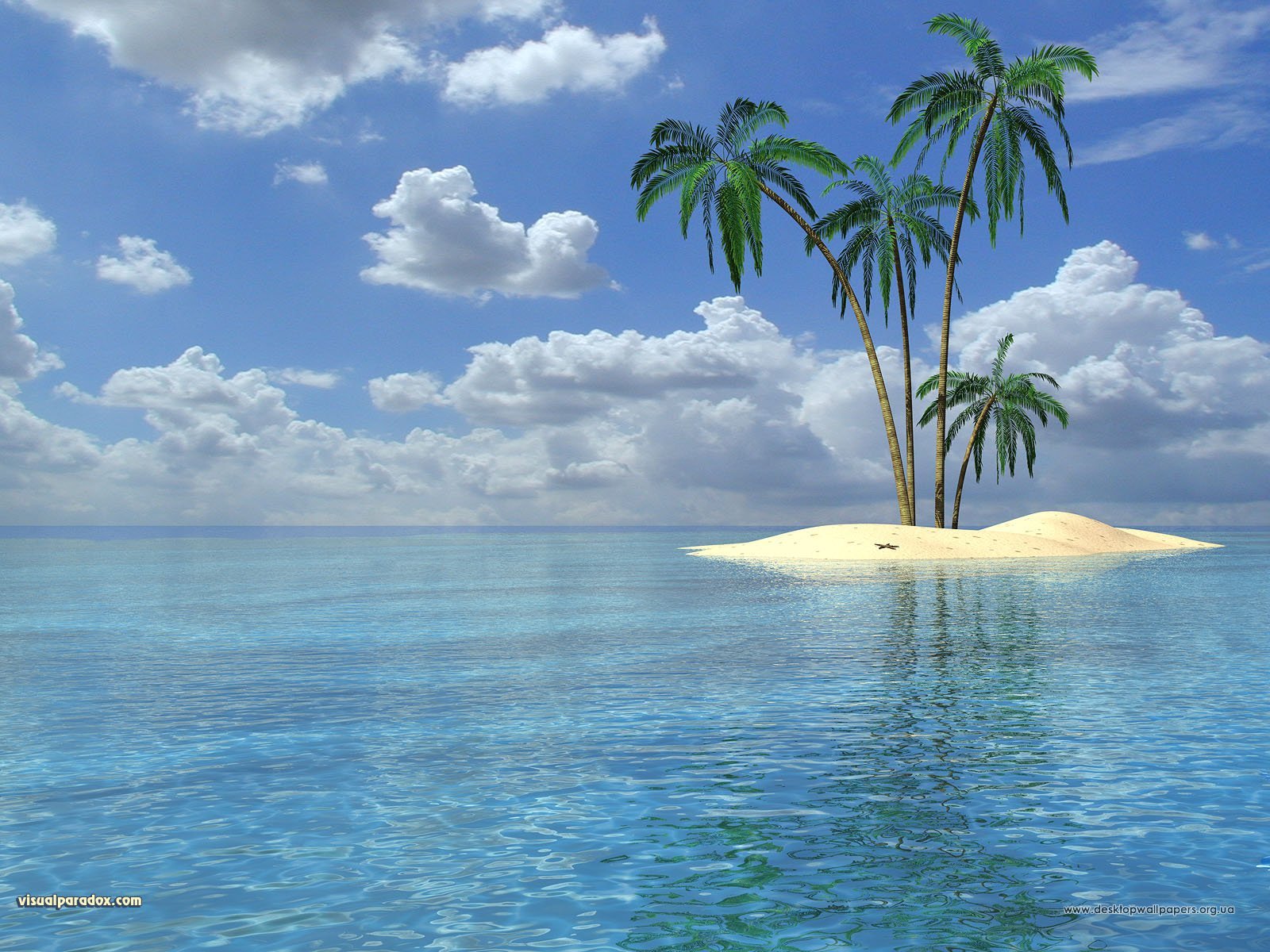 12031 скачать картинку лето, море, пейзаж, деревья, пальмы, синие, вода - обои и заставки бесплатно