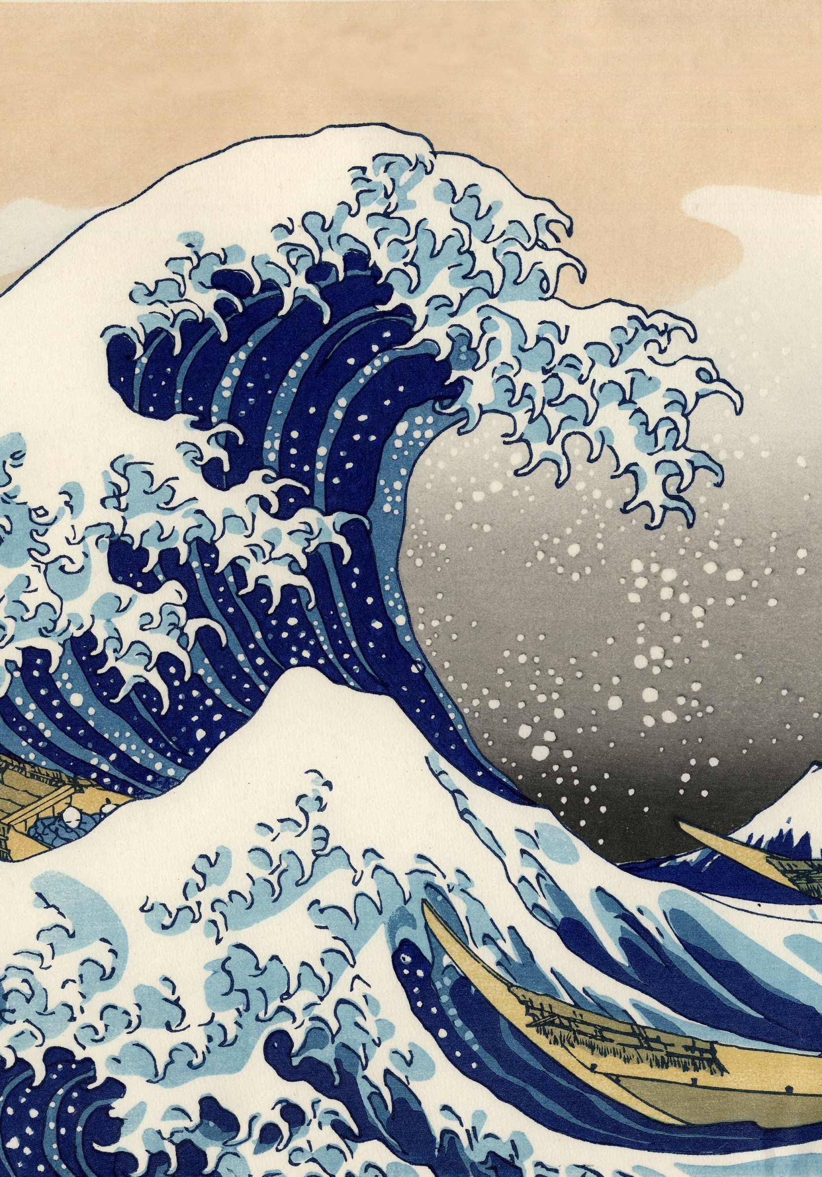 Handy-Wallpaper Welle, Künstlerisch, Die Große Welle Vor Kanagawa kostenlos herunterladen.