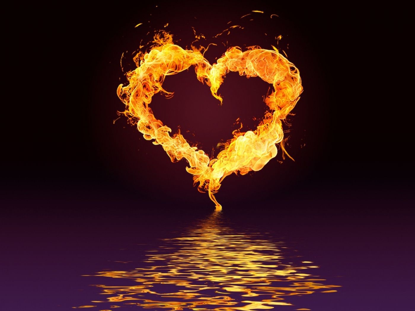 Full HD Wallpaper background, fire, hearts