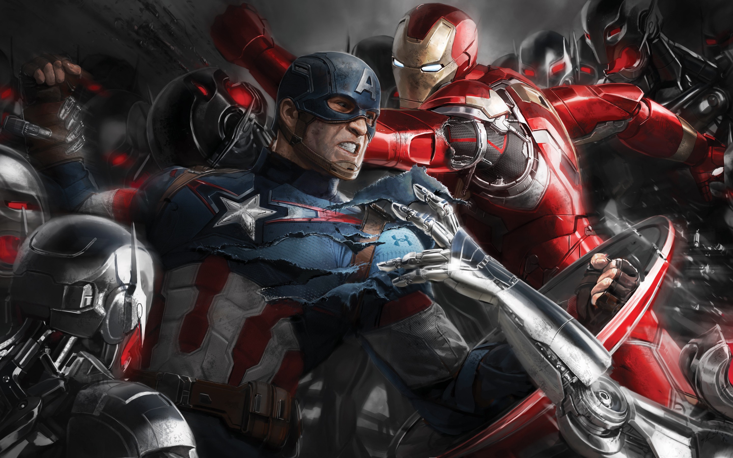 Download mobile wallpaper Iron Man, Captain America, Movie, The Avengers, Avengers: Age Of Ultron, Ultron for free.