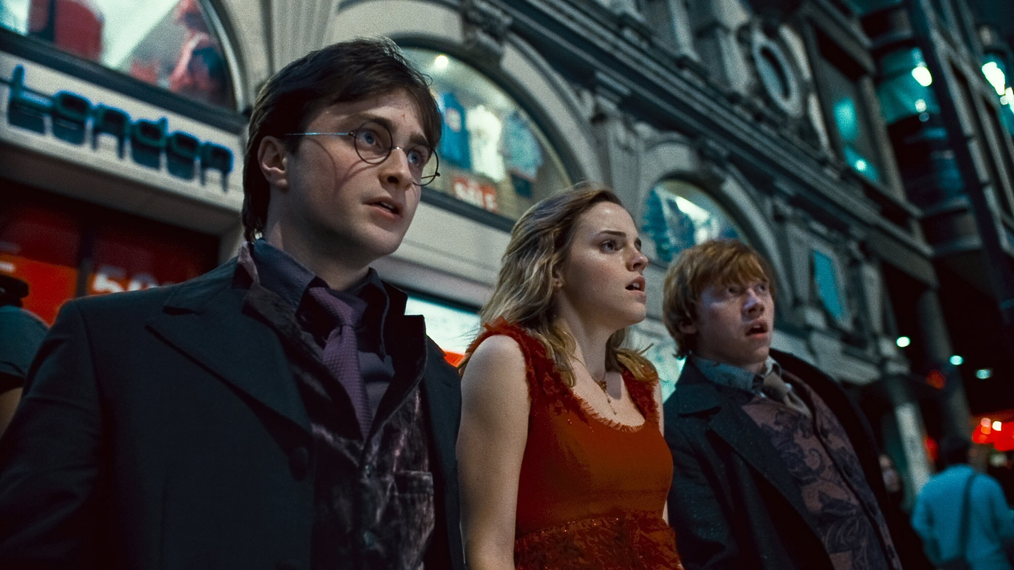 Descarga gratuita de fondo de pantalla para móvil de Harry Potter, Películas, Hermione Granger, Harry Potter Y Las Reliquias De La Muerte Parte 1, Ron Weasley.