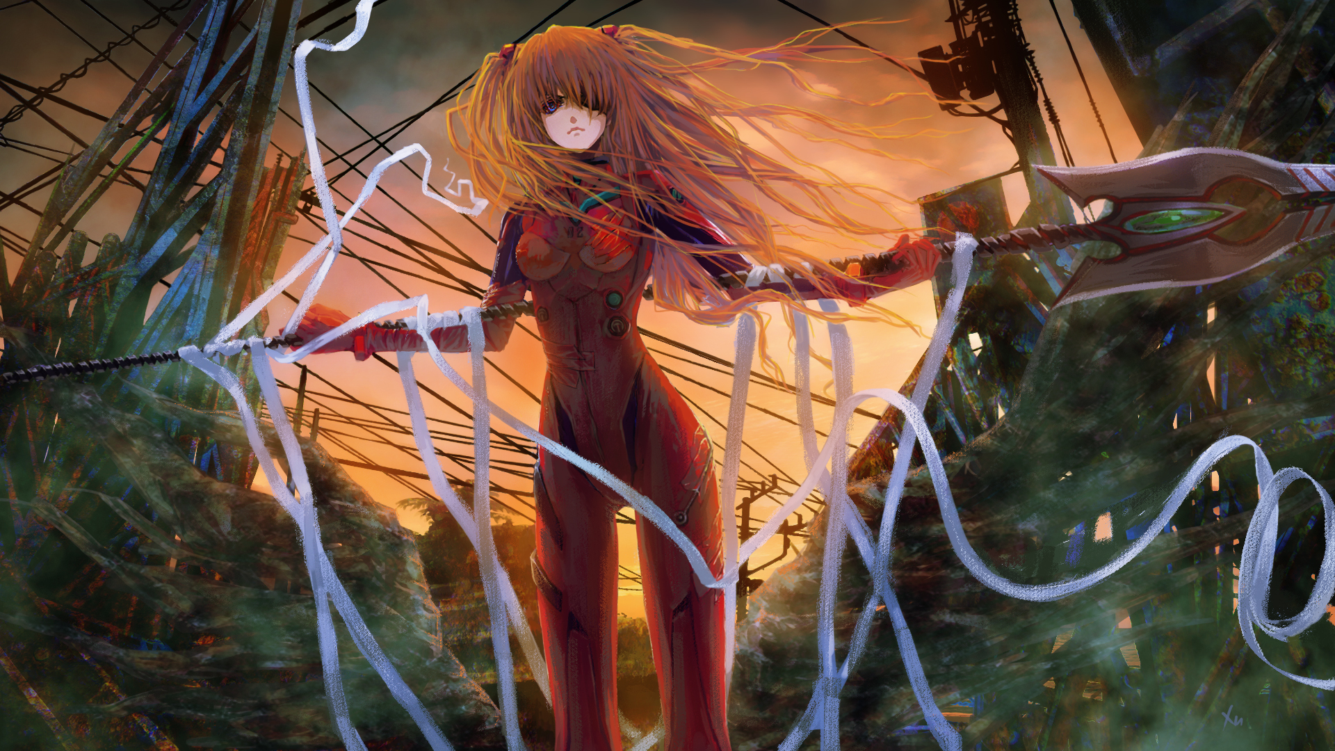 Download mobile wallpaper Evangelion: 3 0 You Can (Not) Redo, Asuka Langley Sohryu, Neon Genesis Evangelion, Evangelion, Weapon, Anime for free.
