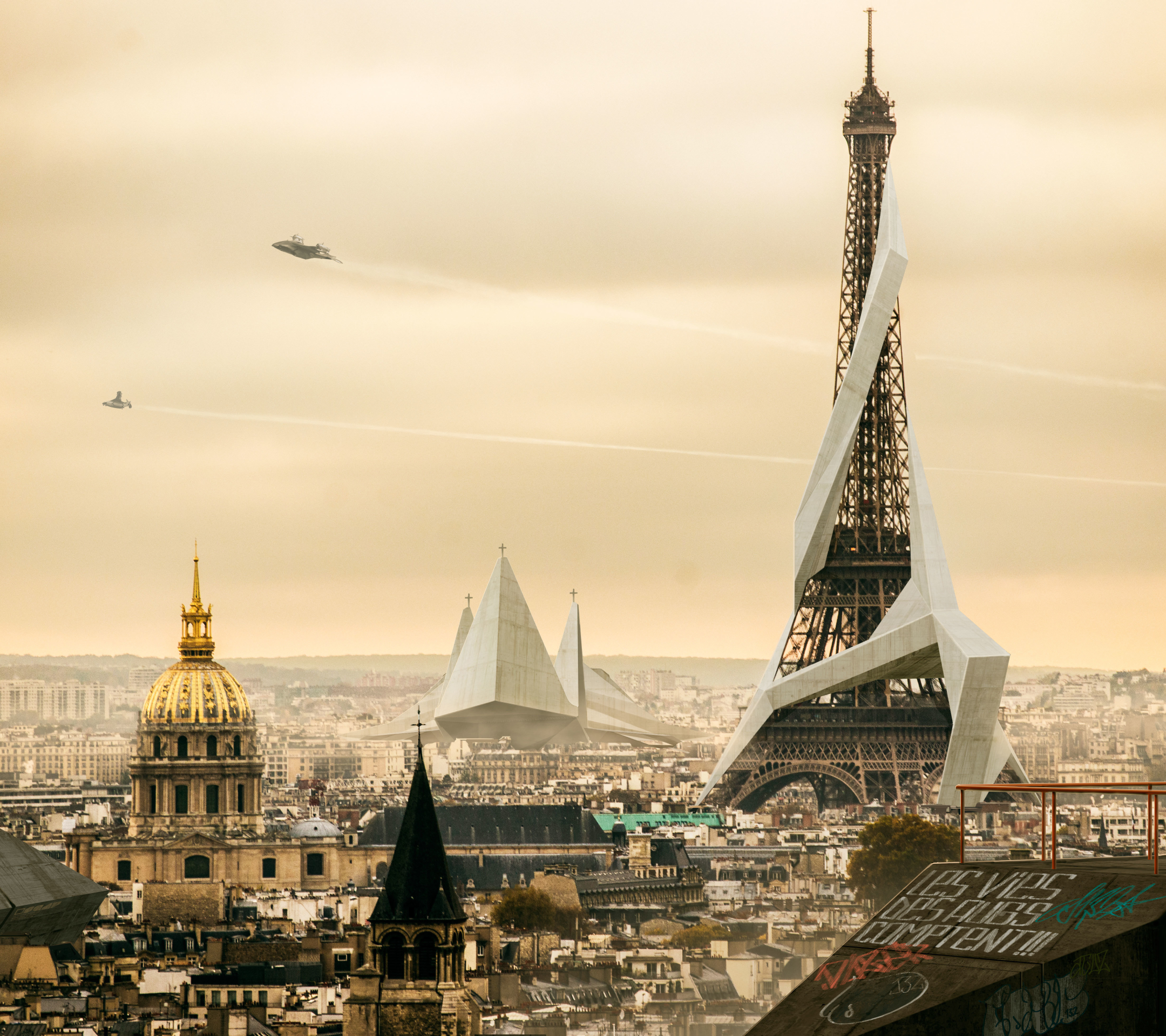 Baixar papel de parede para celular de Paris, Torre Eiffel, Cidade, Paisagem Urbana, Monumento, Videogame, Deus Ex, Deus Ex: Mankind Divided gratuito.