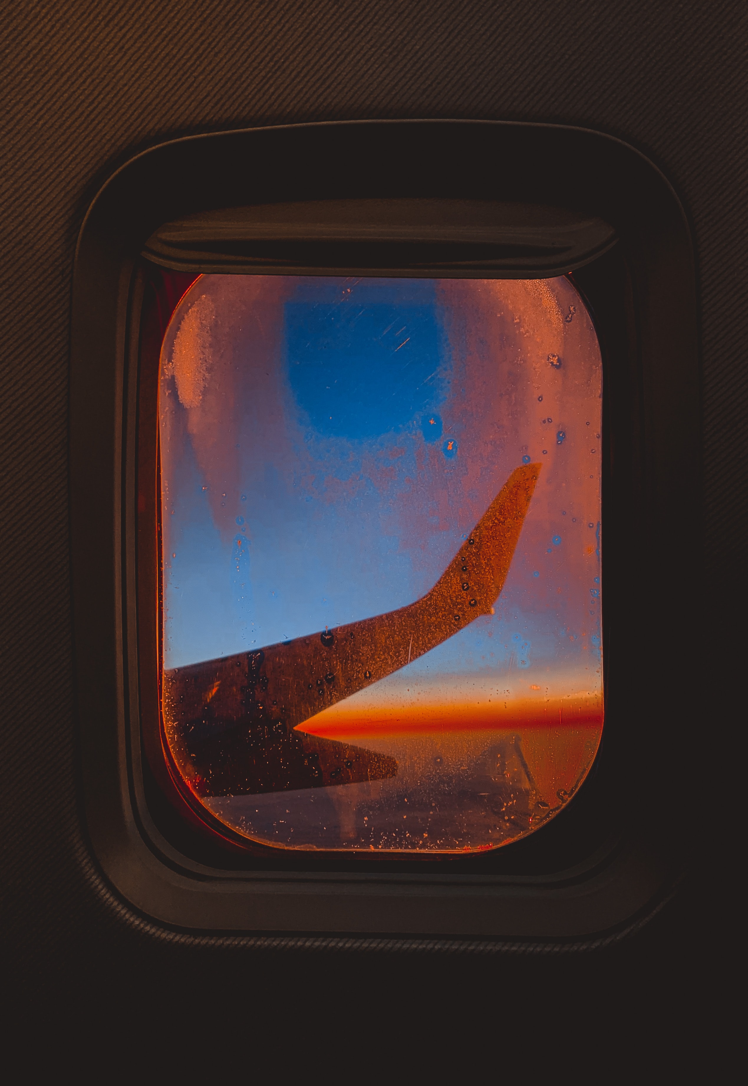 plane, miscellanea, miscellaneous, glass, window, porthole, airplane