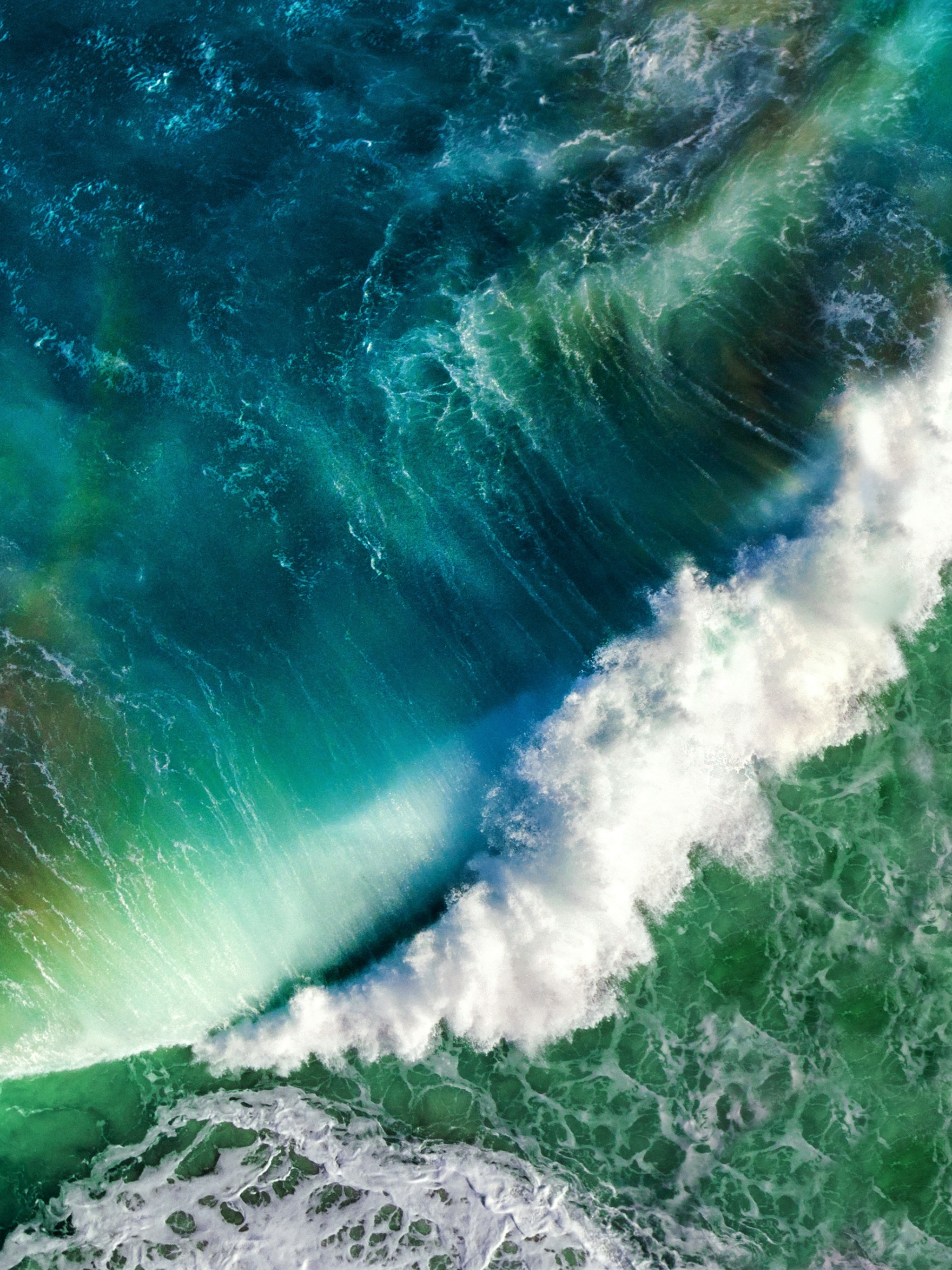 Download mobile wallpaper Sea, Ocean, Earth, Wave, Aerial for free.