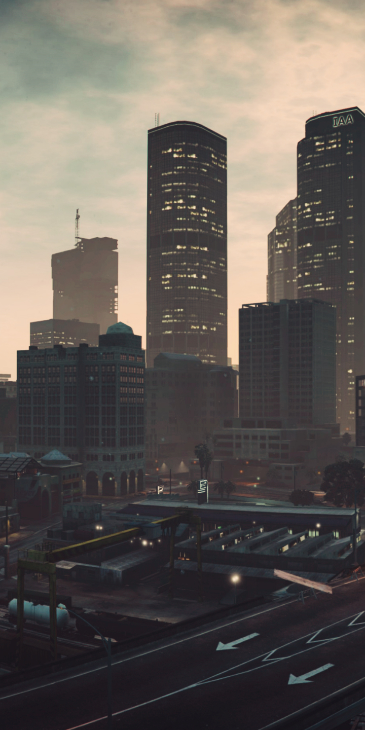 Descarga gratuita de fondo de pantalla para móvil de Ciudad, Rascacielos, Videojuego, Grand Theft Auto, Grand Theft Auto V, Los Santos.
