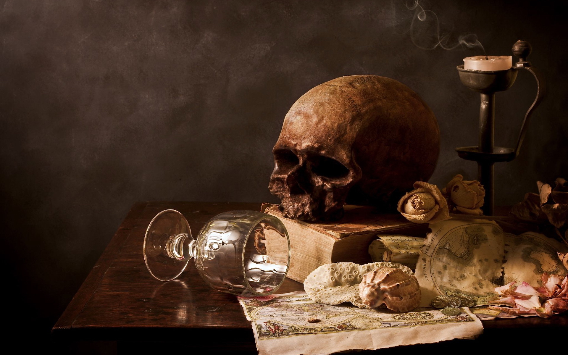 death, still life, art photo, objects, skeletons, orange