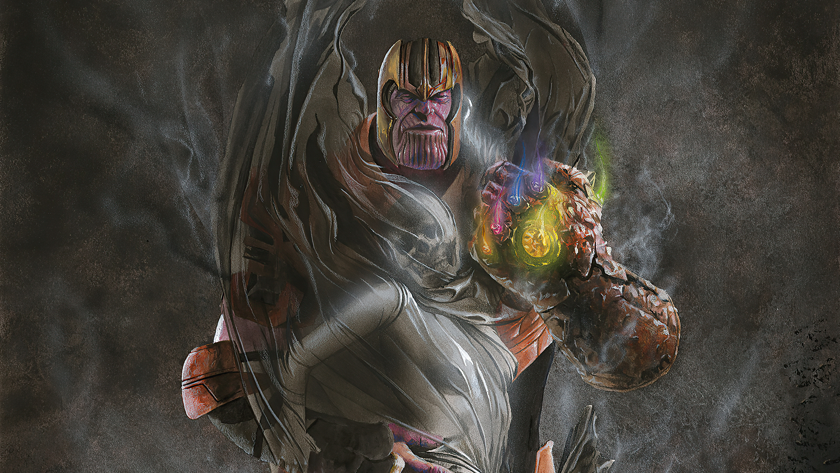 Handy-Wallpaper Comics, Thanos, Unendlicher Handschuh kostenlos herunterladen.