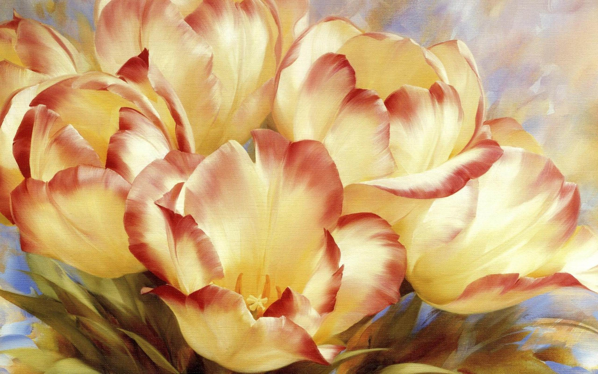 Téléchargez gratuitement l'image Fleur, Peinture, Artistique, Tulipe sur le bureau de votre PC