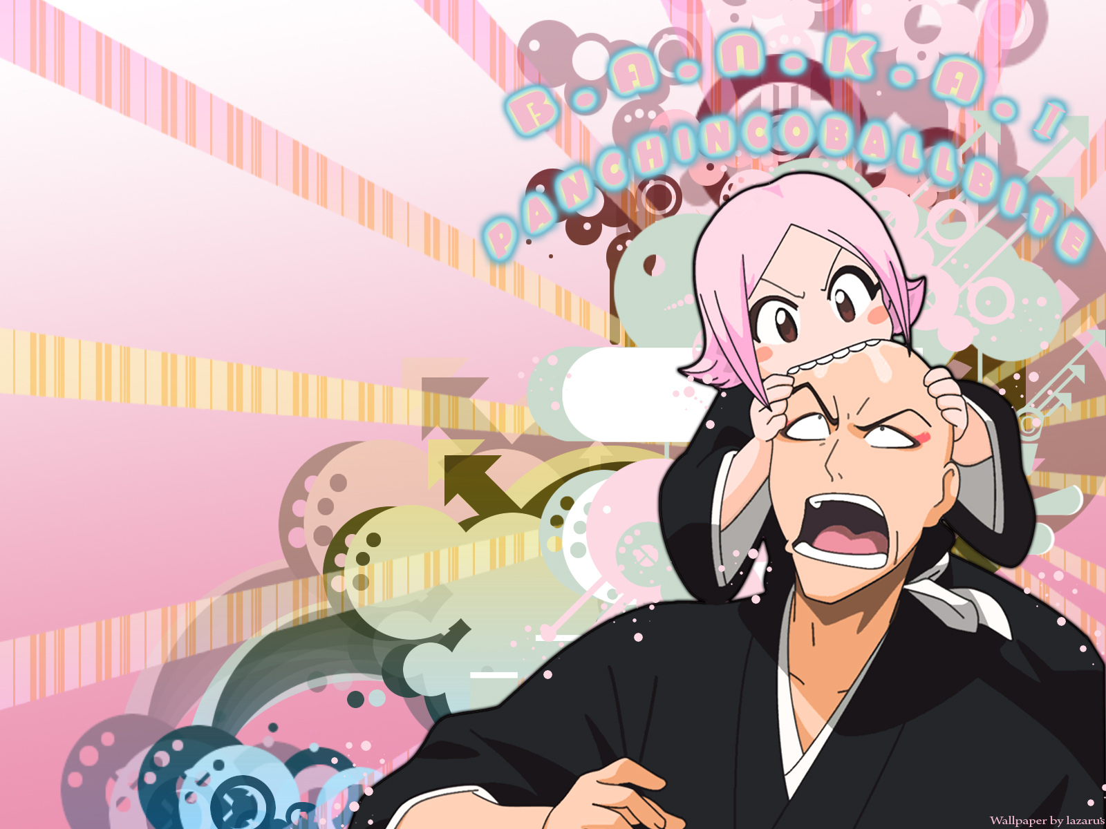 Laden Sie das Bleach, Animes, Ikkaku Madarame, Yachiru Kusajishi-Bild kostenlos auf Ihren PC-Desktop herunter