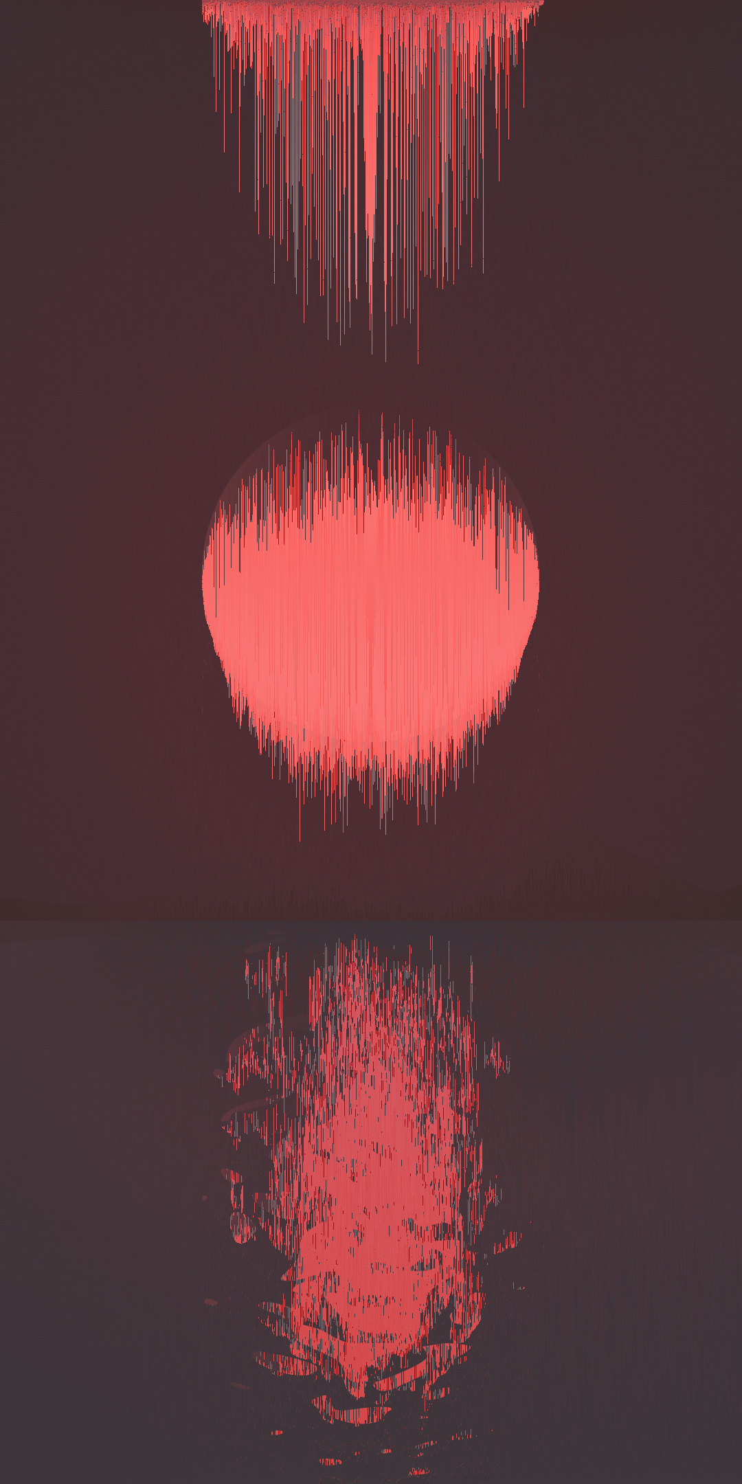 Download mobile wallpaper Moon, Reflection, Artistic, Glitch Art, Pixel Art for free.