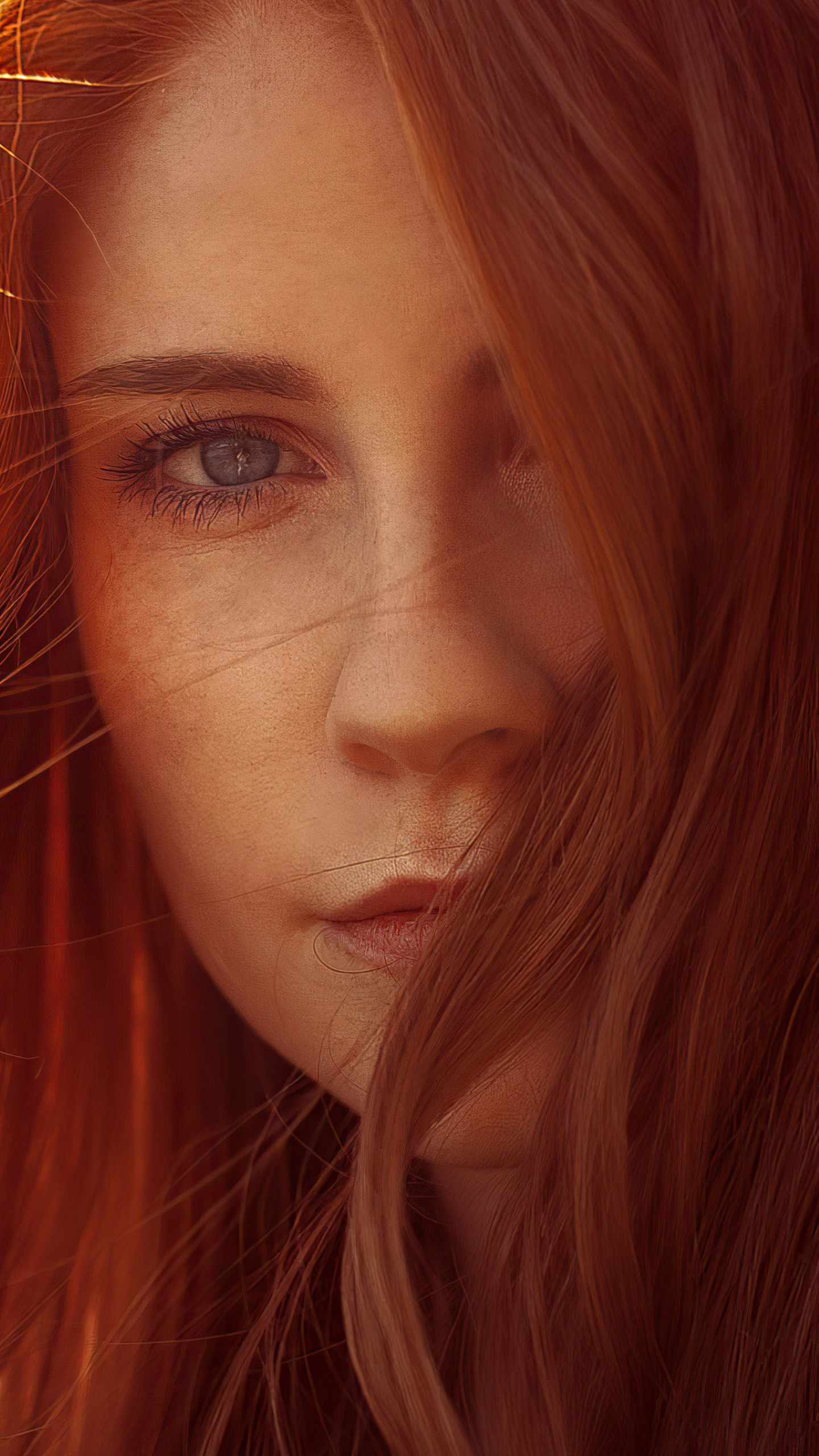 Download mobile wallpaper Redhead, Face, Model, Women for free.