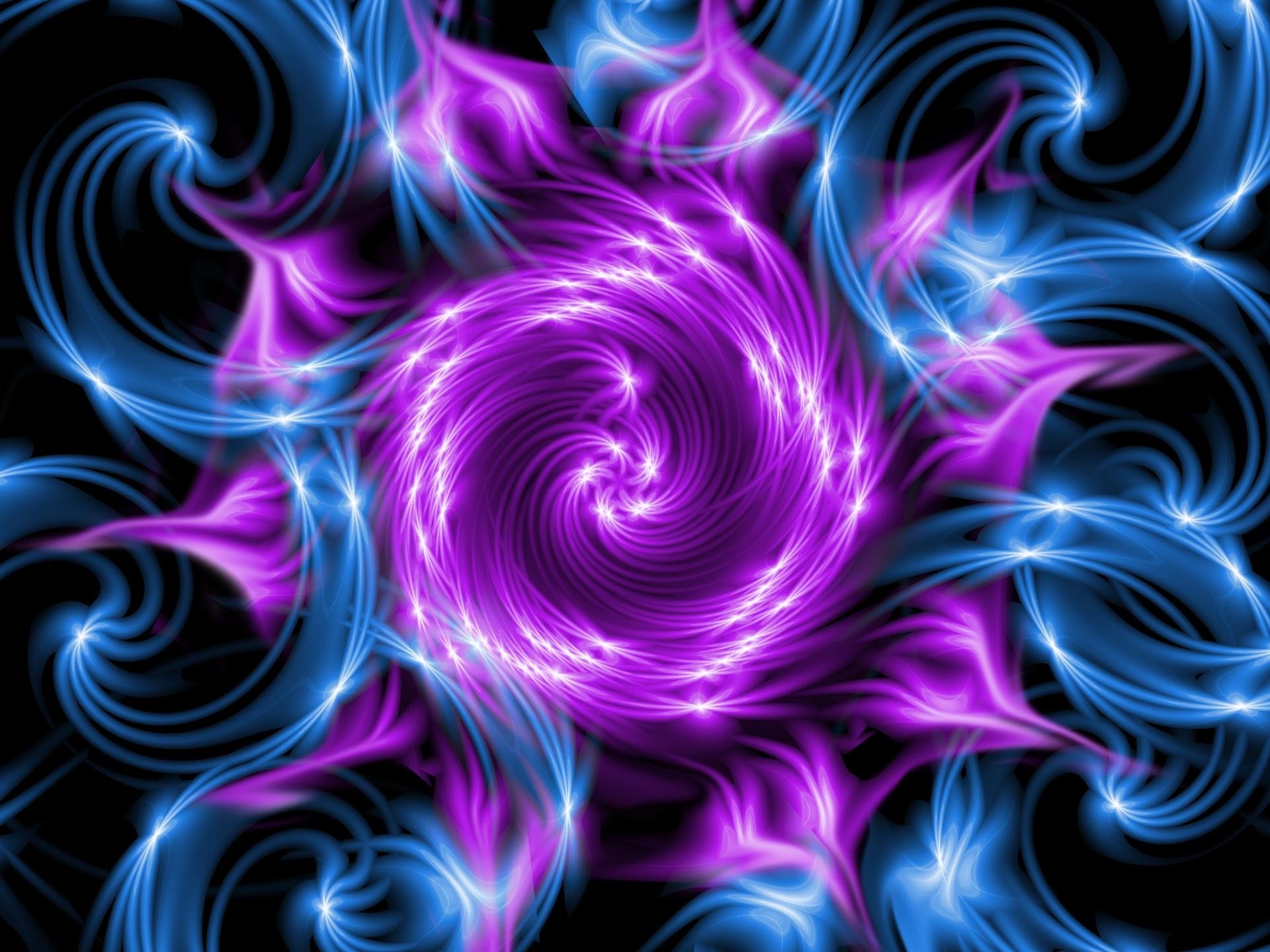 rotation, abstract, neon, shine, light, pattern, fractal wallpapers for tablet