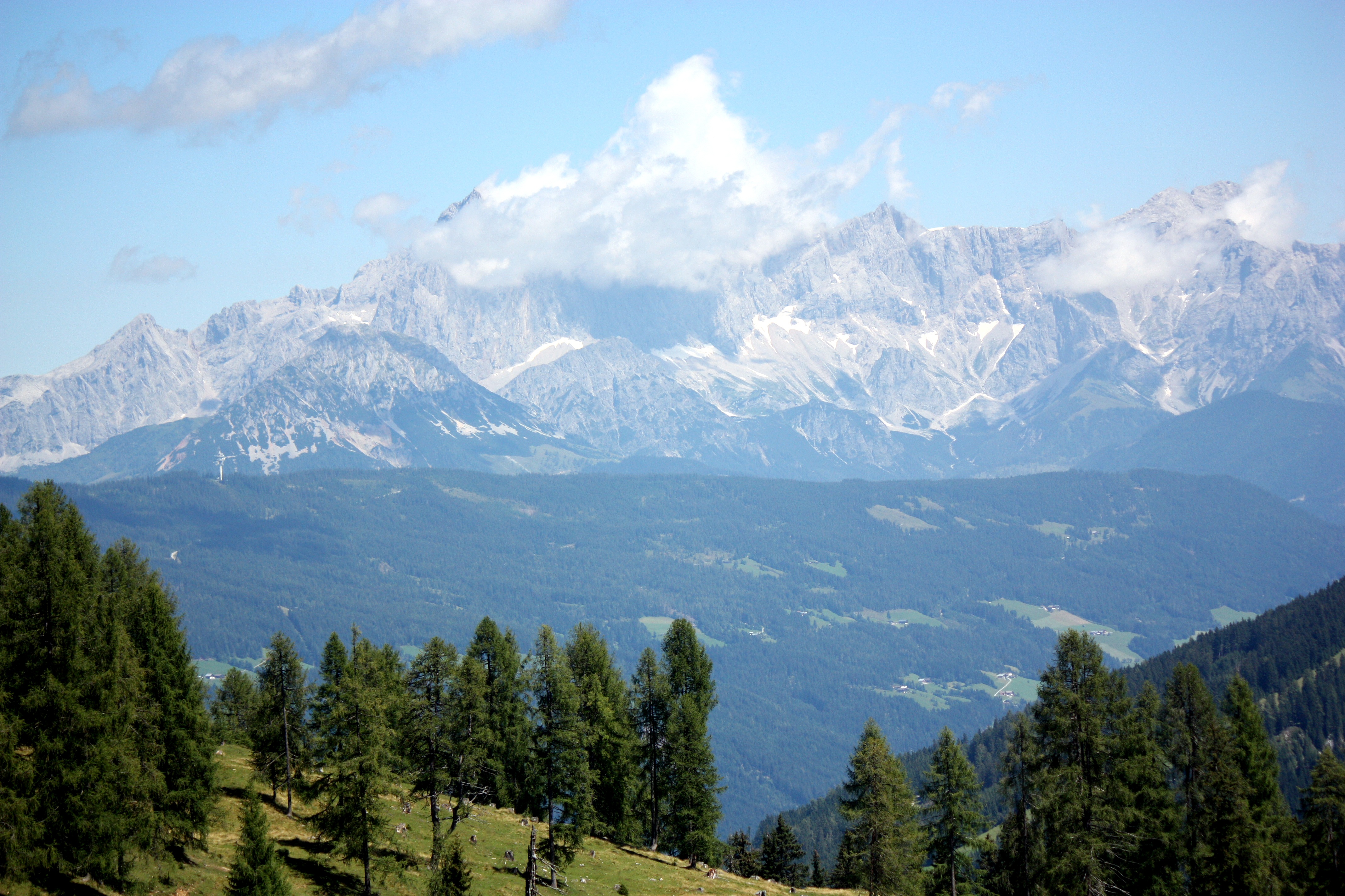 Скачать обои бесплатно Деревья, Природа, Горы, Альпы, Австрия картинка на рабочий стол ПК