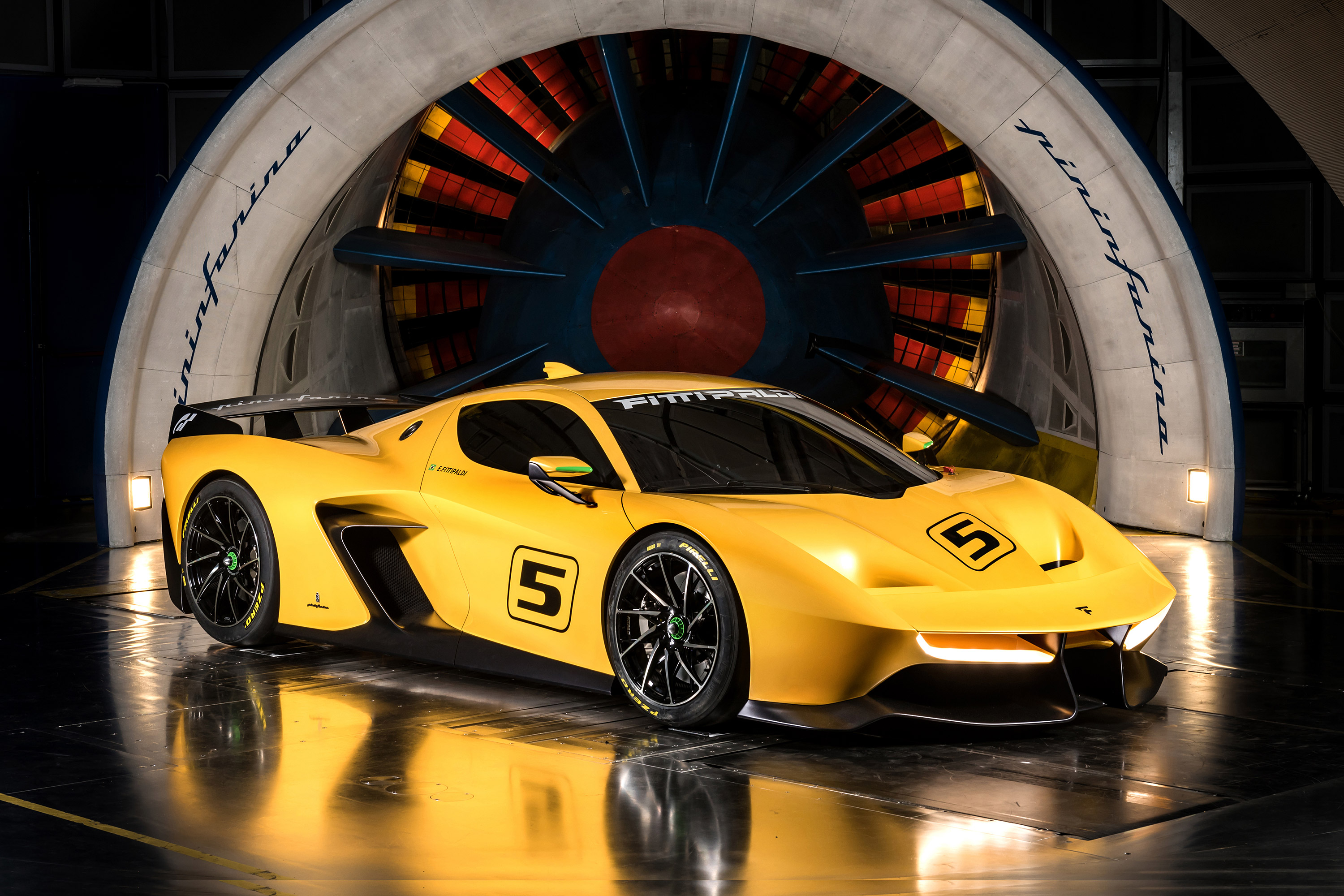 Download mobile wallpaper Car, Race Car, Vehicles, Yellow Car, Fittipaldi Ef7 for free.