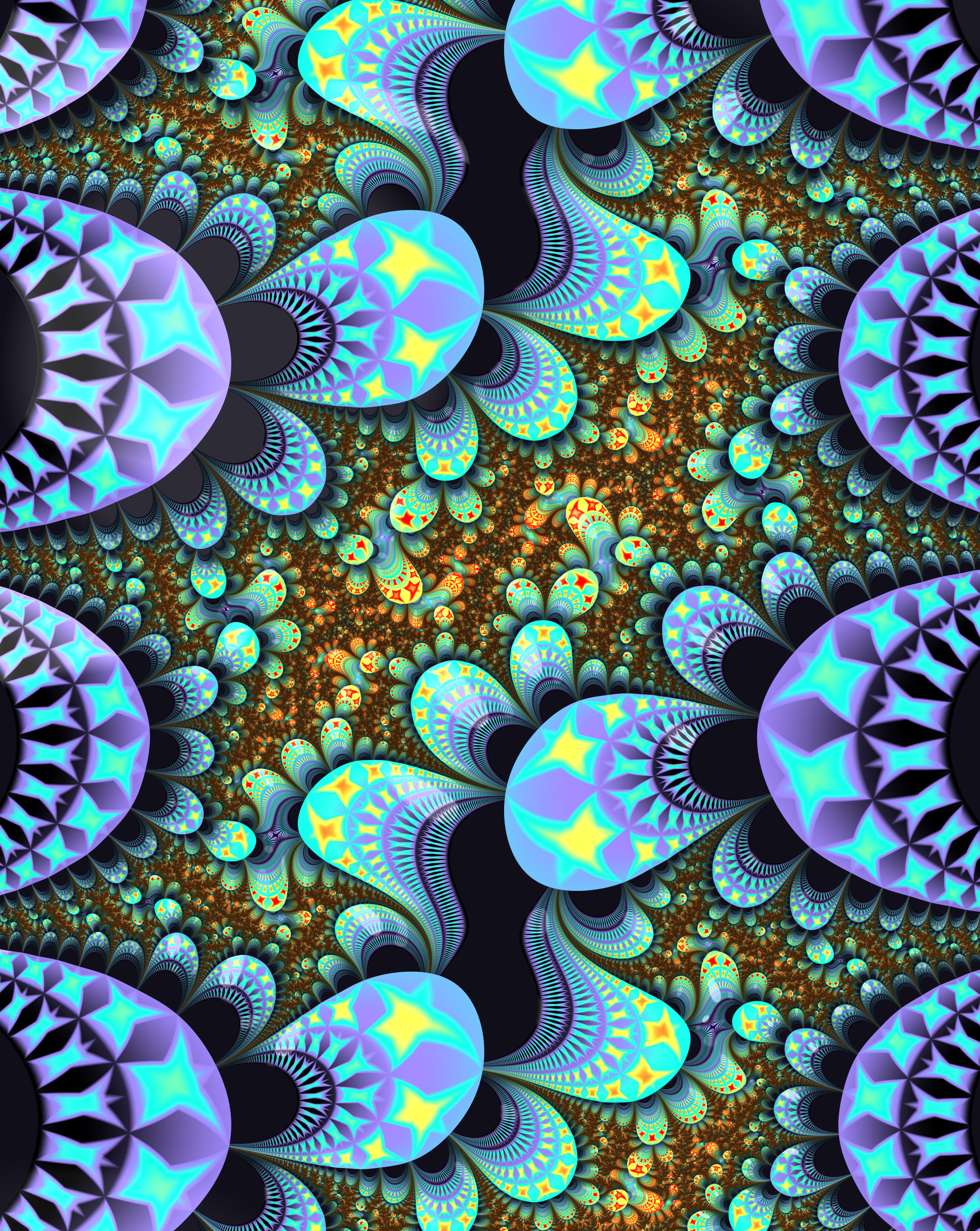 Download mobile wallpaper Pattern, Fractal, Form, Forms, Art, Abstract for free.