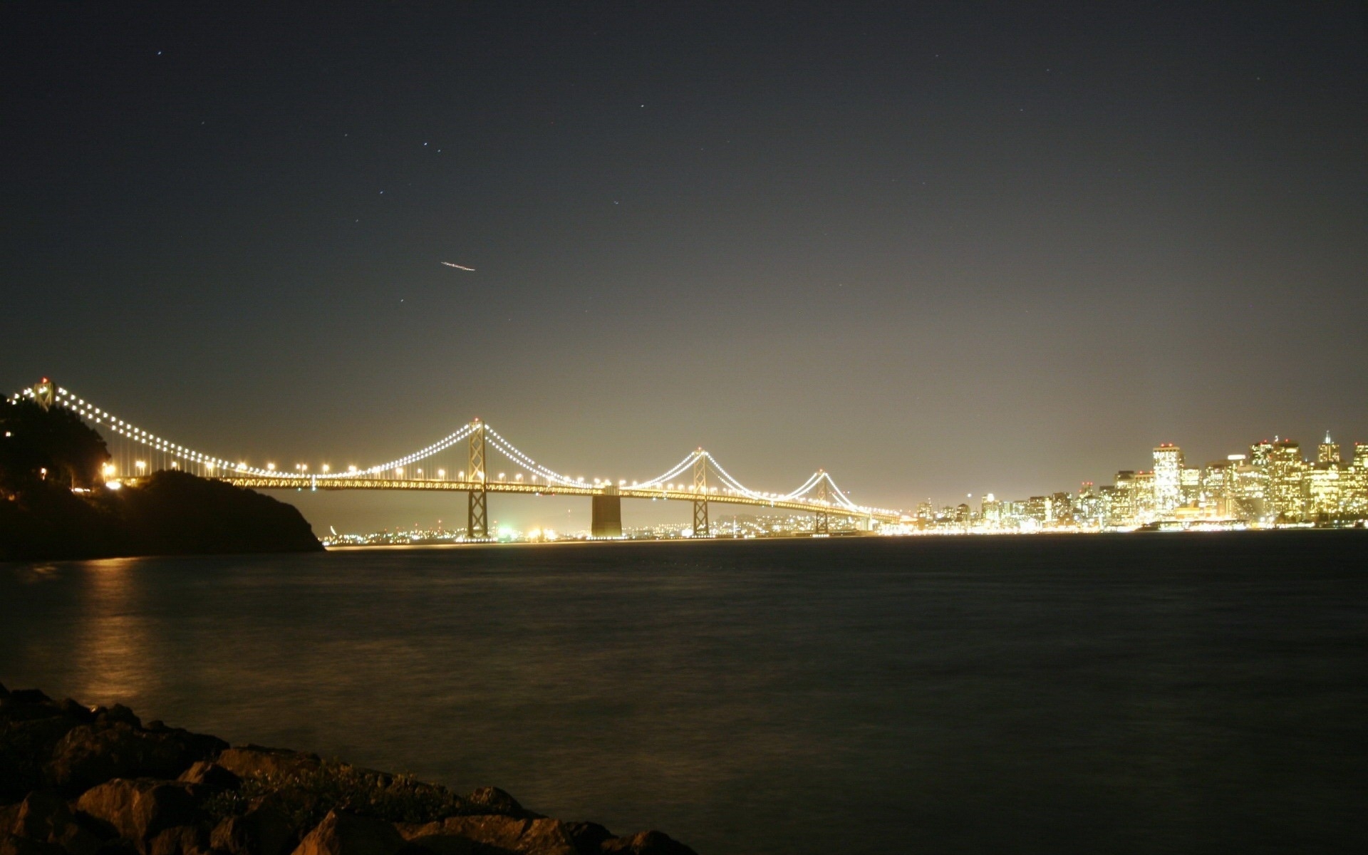 PCデスクトップにブリッジ, サンフランシスコ, ベイブリッジ, マンメイド画像を無料でダウンロード