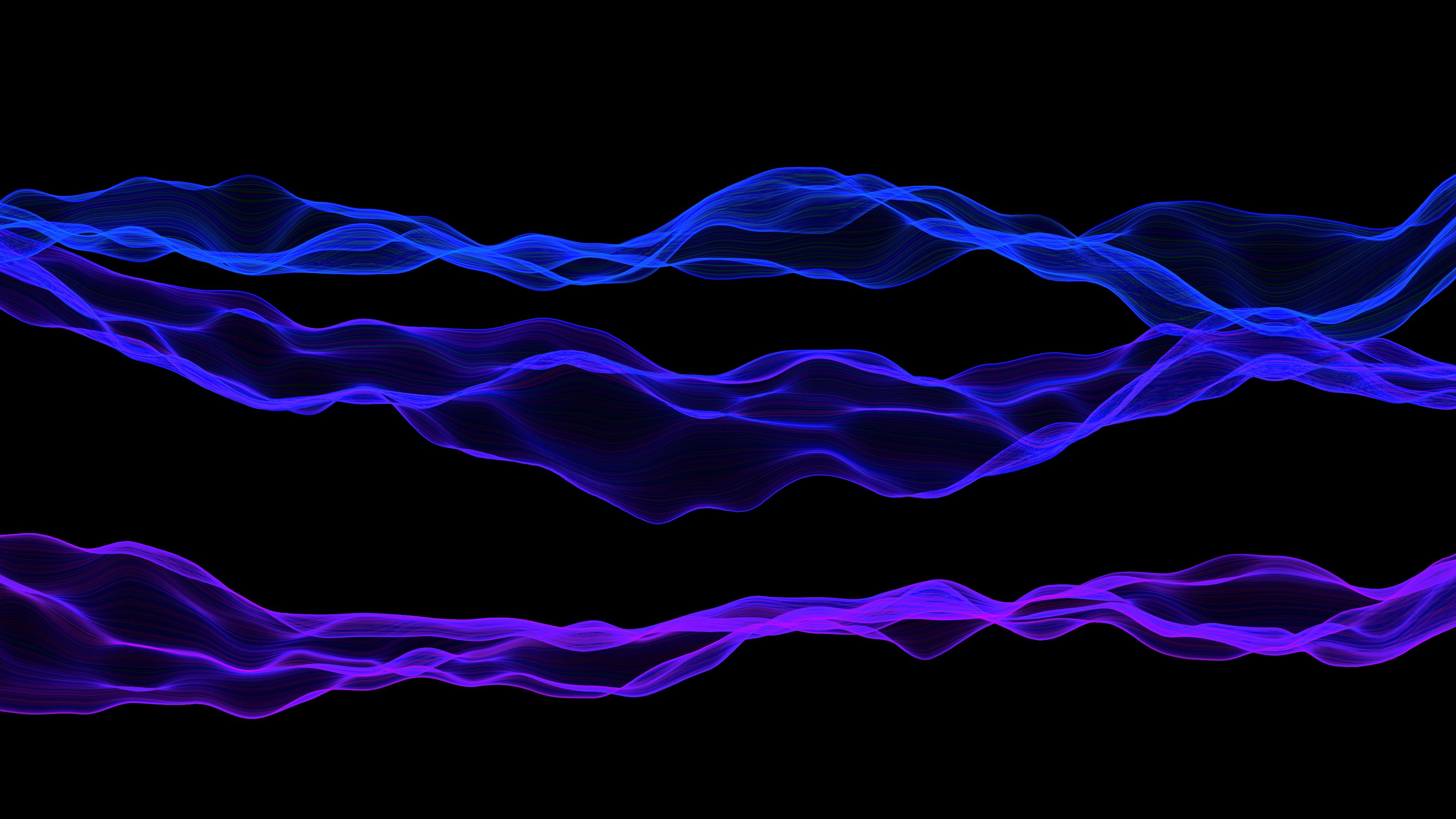 無料モバイル壁紙波状, 波形の, 紫の, 青い, 台詞, 紫, 線, 抽象をダウンロードします。