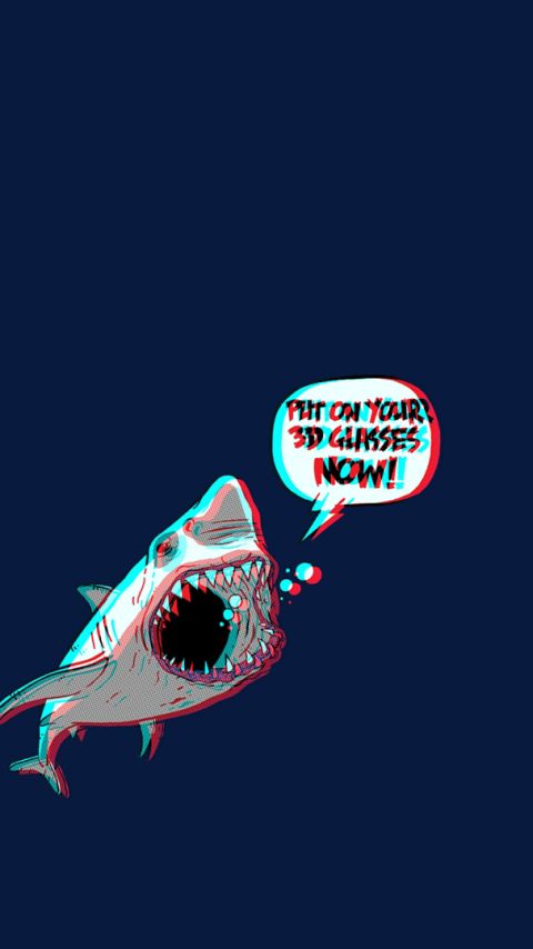 Download mobile wallpaper 3D, Artistic, Shark, Psychedelic, Trippy for free.