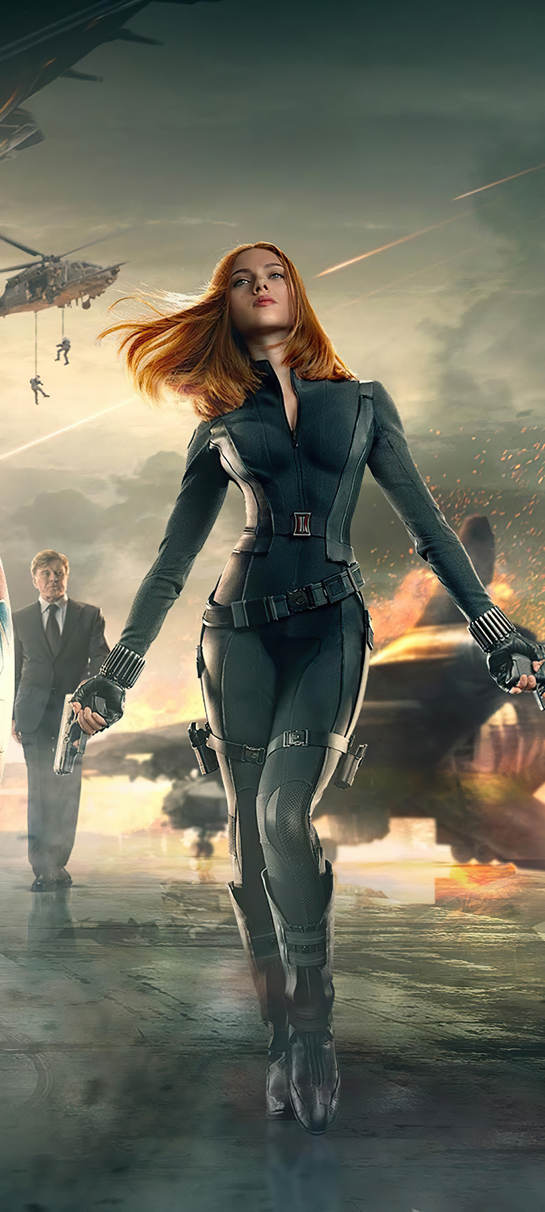 Baixar papel de parede para celular de Scarlett Johansson, Capitão América, Filme, Viúva Negra, Natasha Romanoff, Capitão América 2: O Soldado Invernal gratuito.