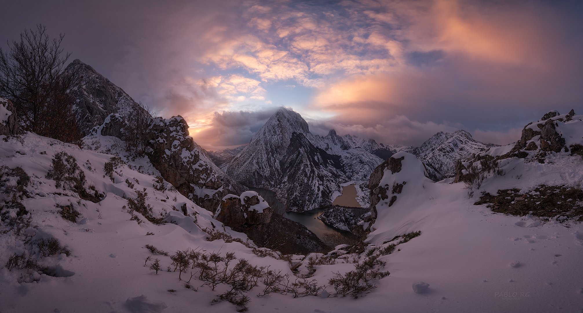 Handy-Wallpaper Winter, Schnee, See, Gebirge, Wolke, Erde/natur kostenlos herunterladen.