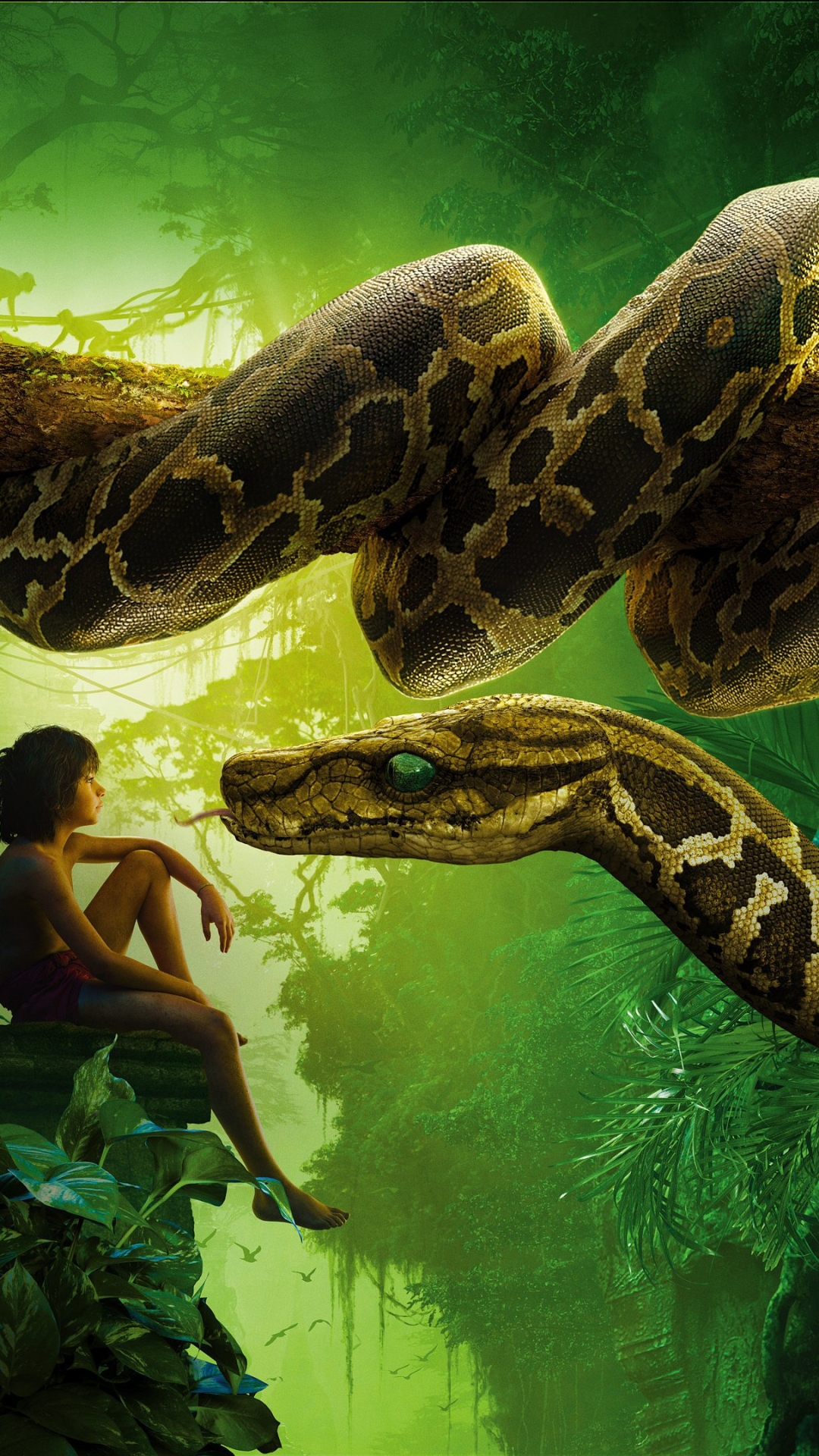 Descarga gratuita de fondo de pantalla para móvil de Serpiente, Películas, El Libro De La Selva, El Libro De La Selva (2016).