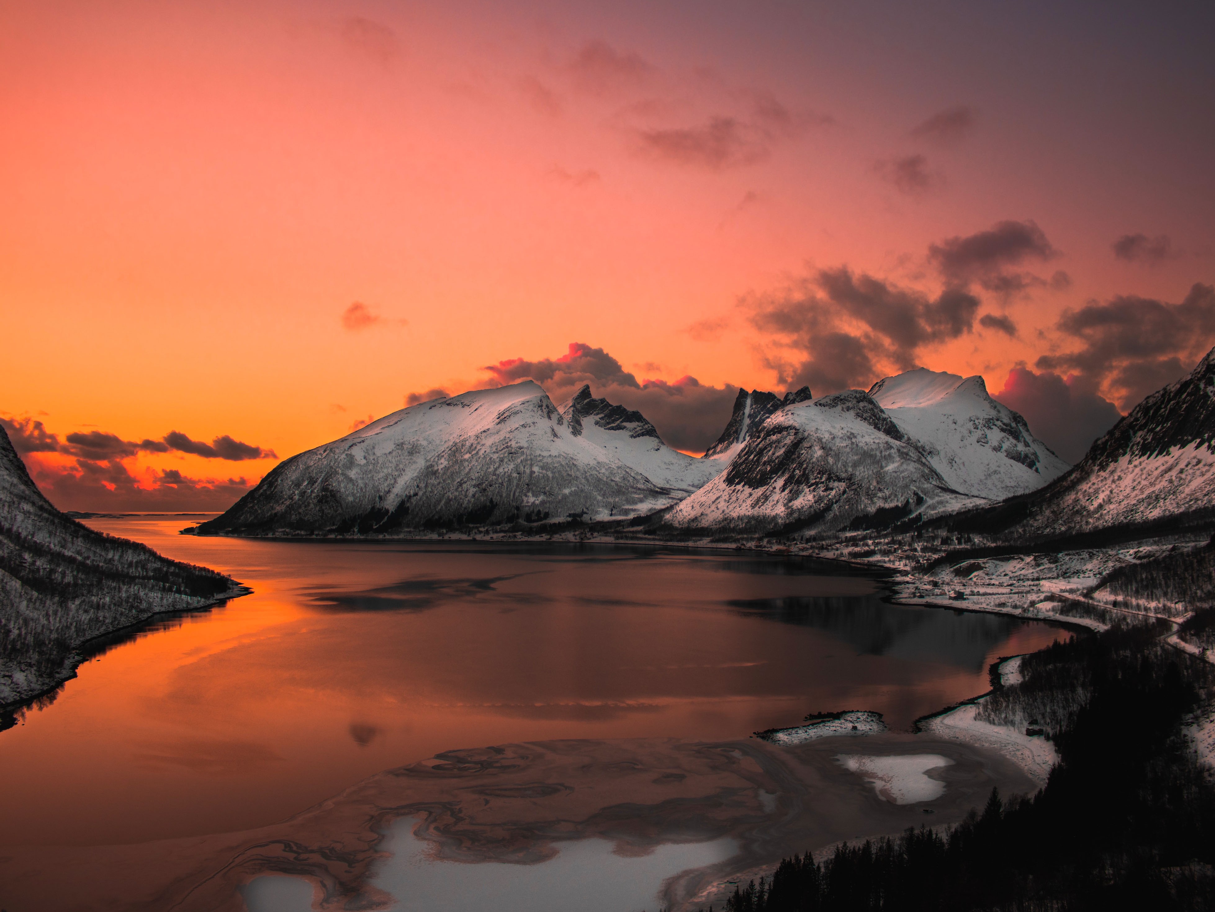 Free download wallpaper Snow, Mountain, Lake, Earth on your PC desktop