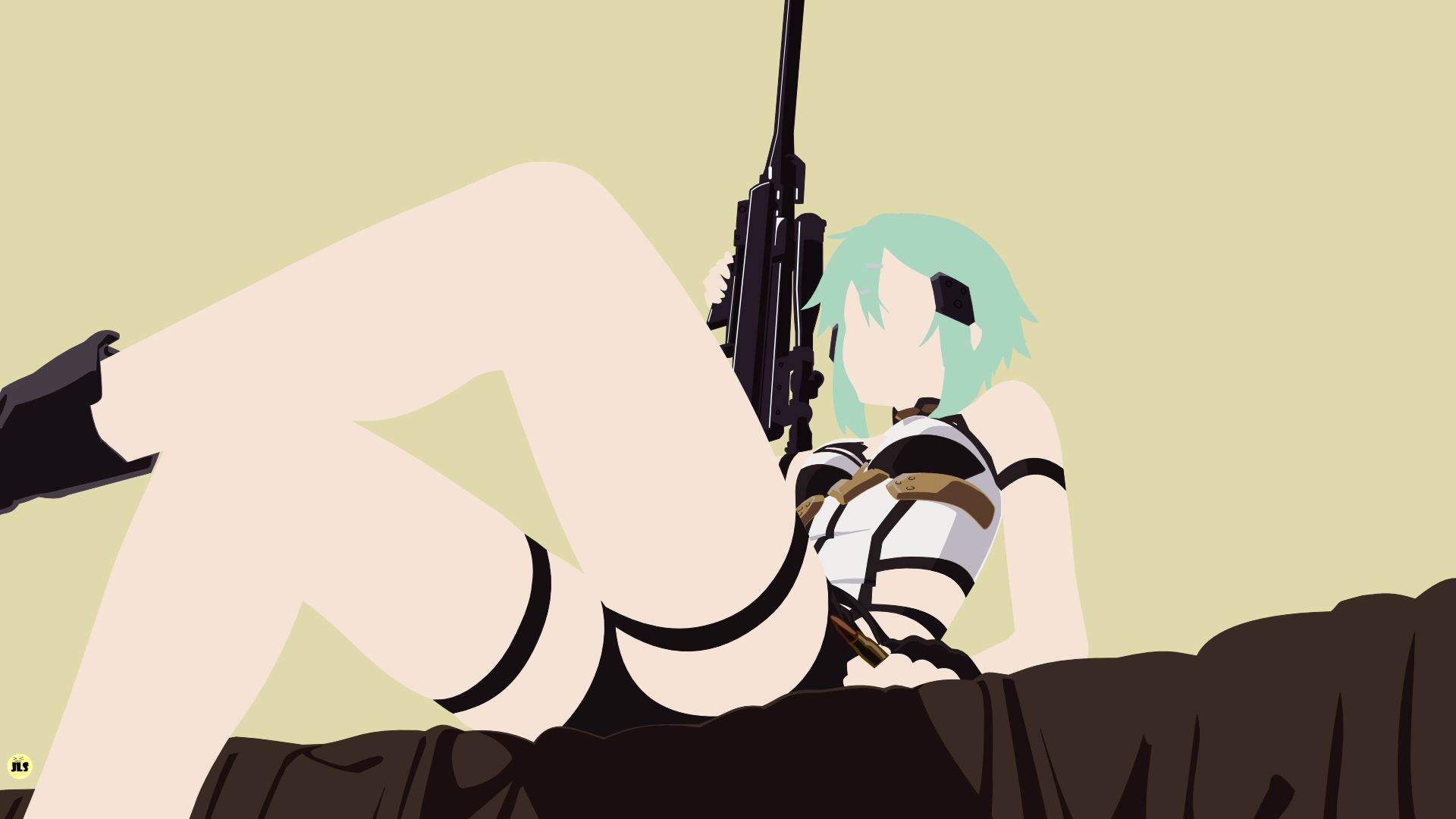 Handy-Wallpaper Minimalistisch, Animes, Sword Art Online, Schwertkunst Online Ii, Sinon (Schwertkunst Online), Shino Asada kostenlos herunterladen.