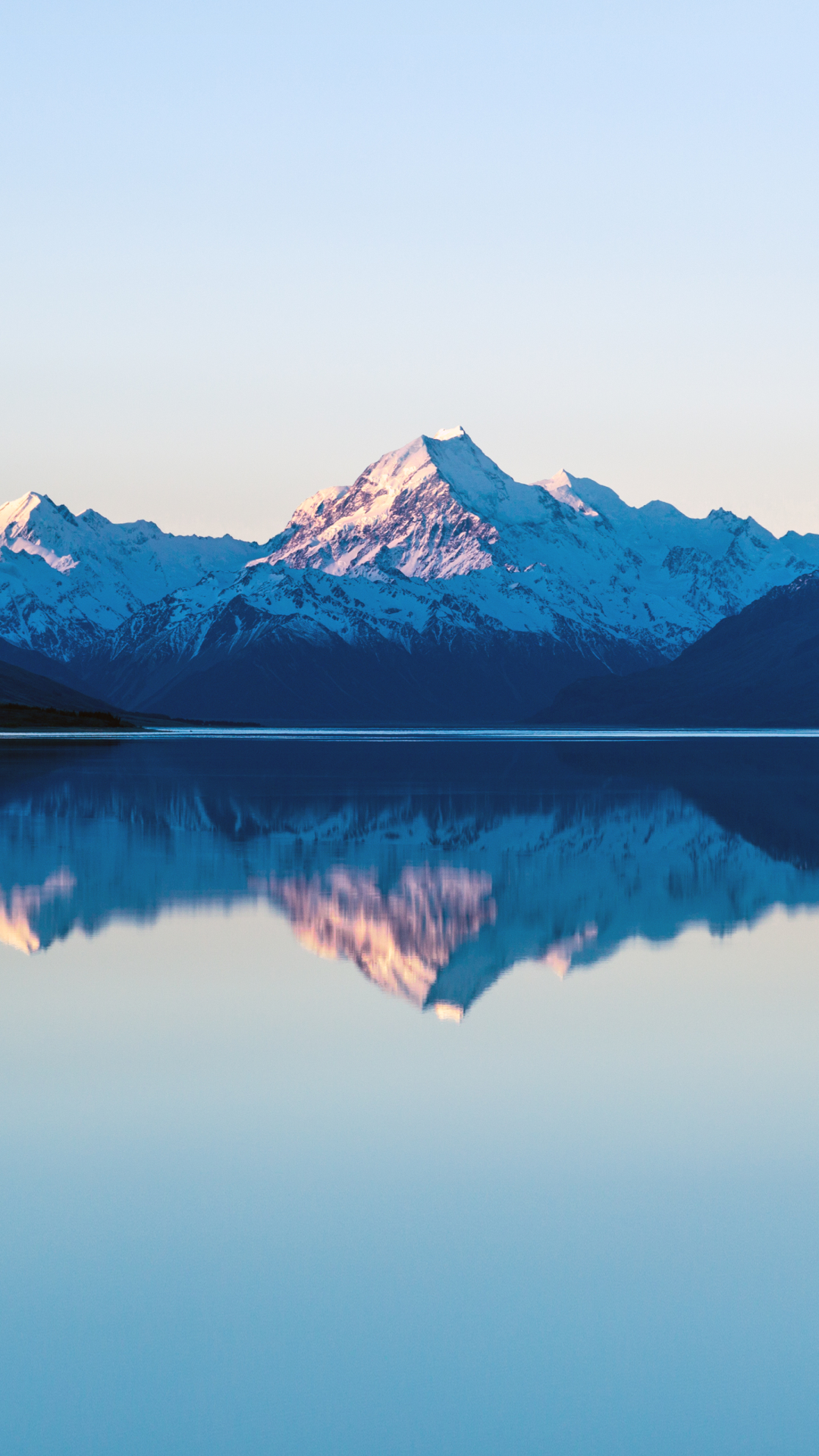 Handy-Wallpaper Natur, Seen, Berg, See, Neuseeland, Gebirge, Pukaki See, Erde/natur, Spiegelung, Betrachtung kostenlos herunterladen.