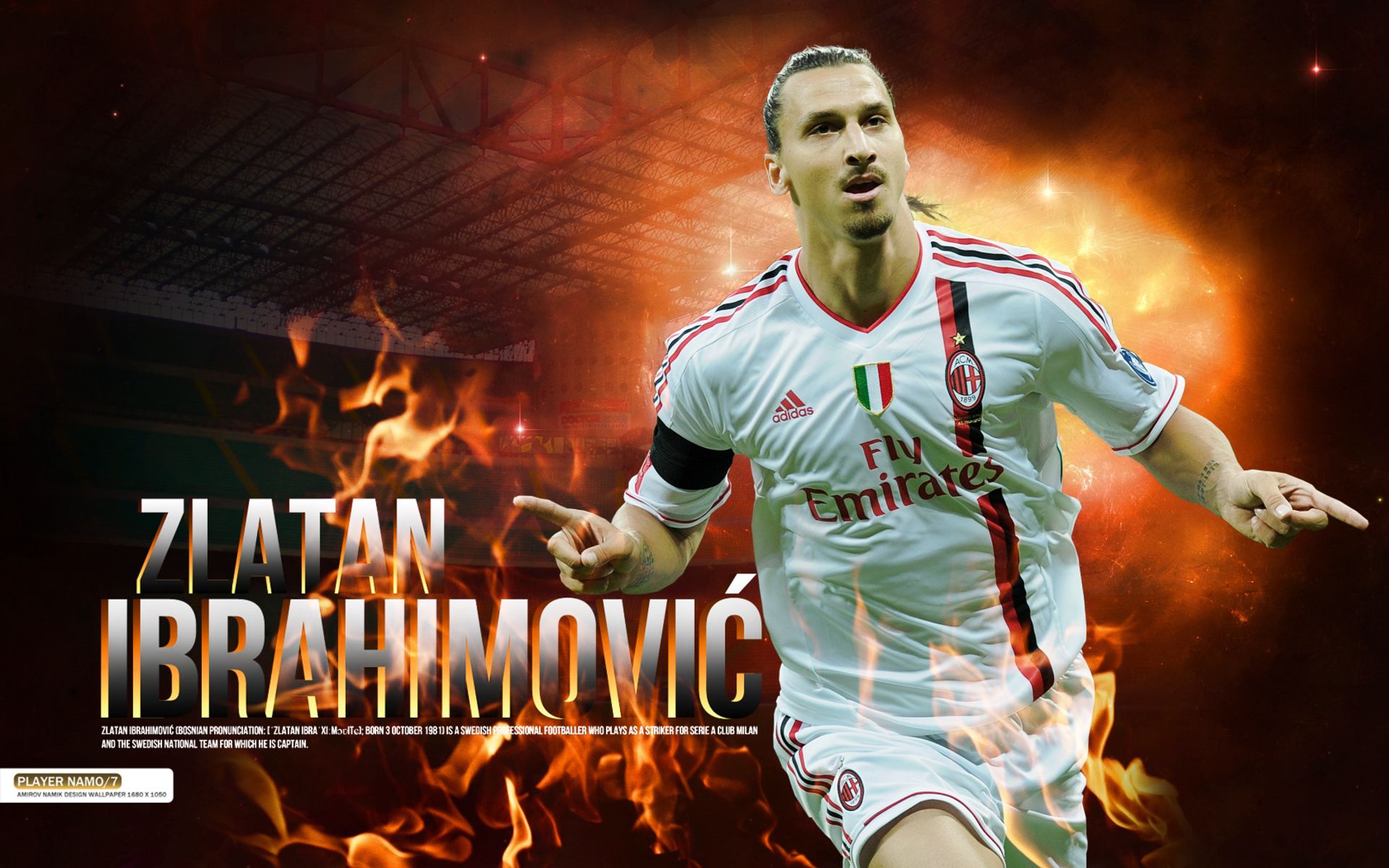 Laden Sie das Sport, Fußball, Zlatan Ibrahimovic, Ac Mailand-Bild kostenlos auf Ihren PC-Desktop herunter