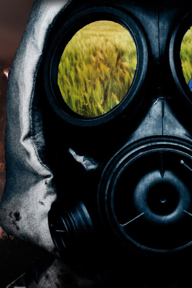 Download mobile wallpaper Dark, Gas Mask for free.