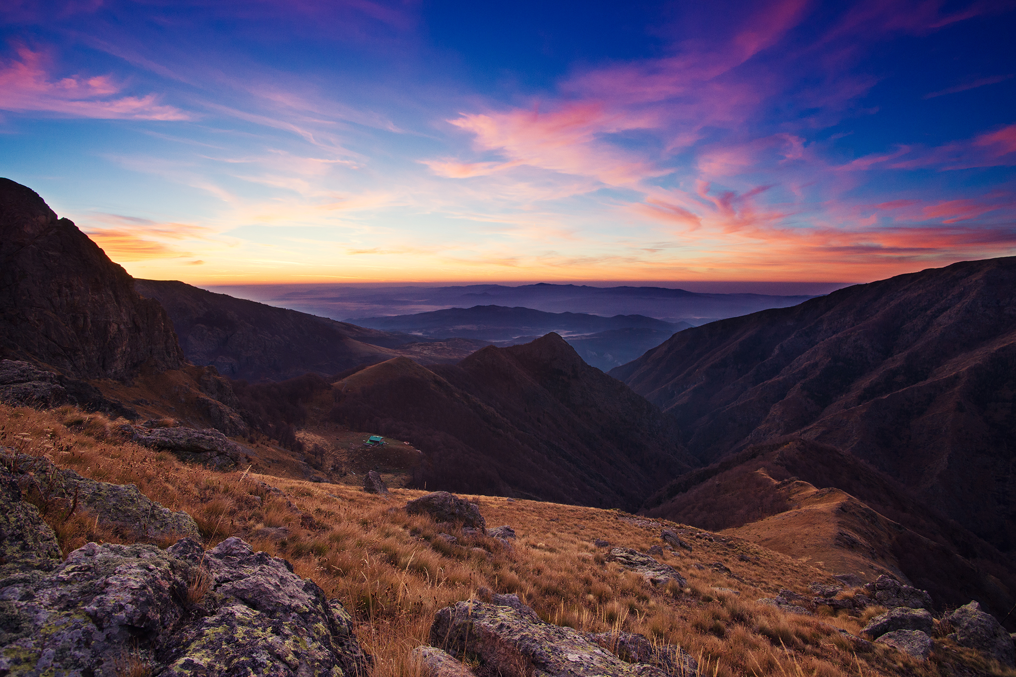 52373 Bild herunterladen natur, sunset, sky, mountains, bulgarien, balkan - Hintergrundbilder und Bildschirmschoner kostenlos