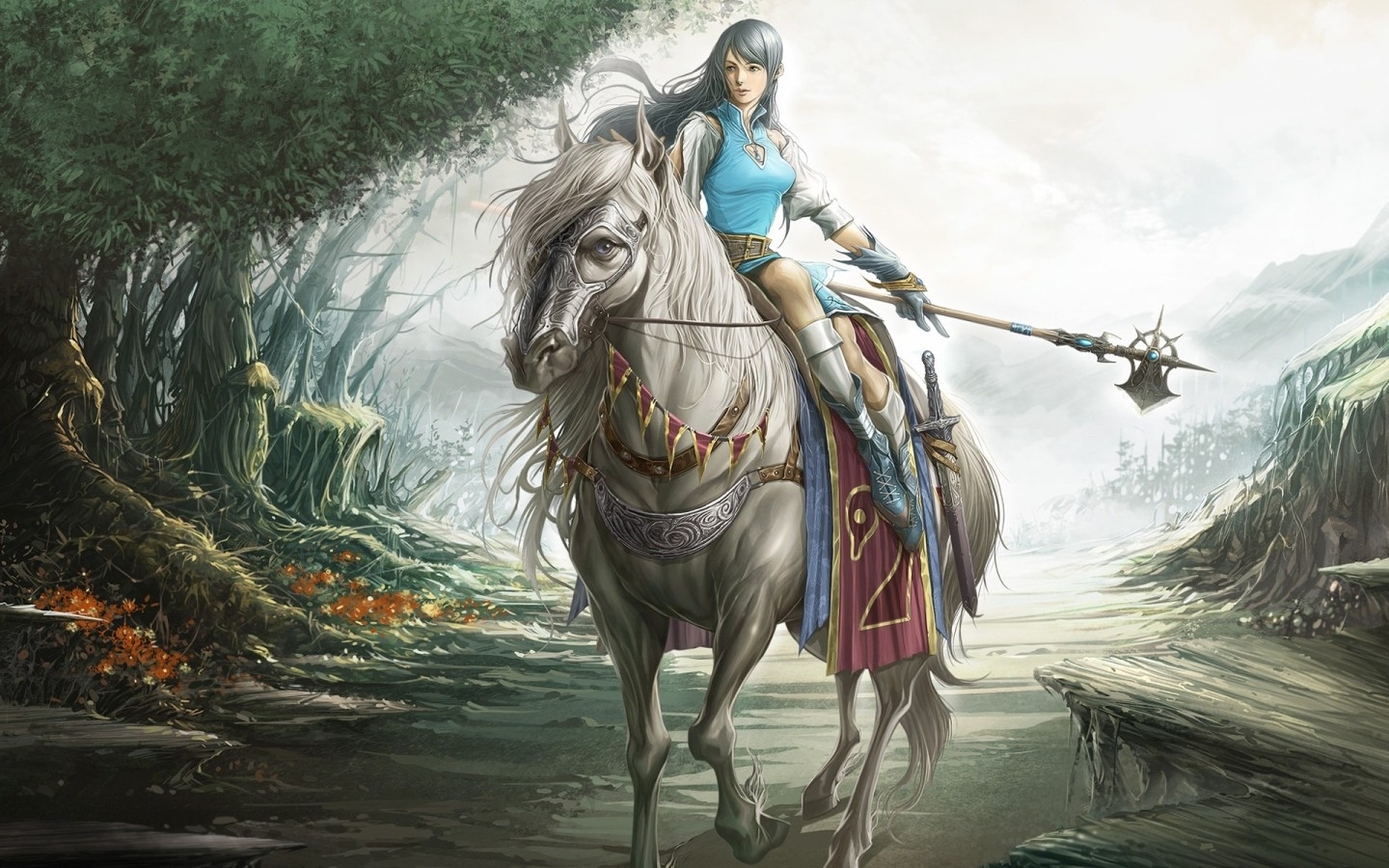 Free download wallpaper People, Horses, Fantasy on your PC desktop