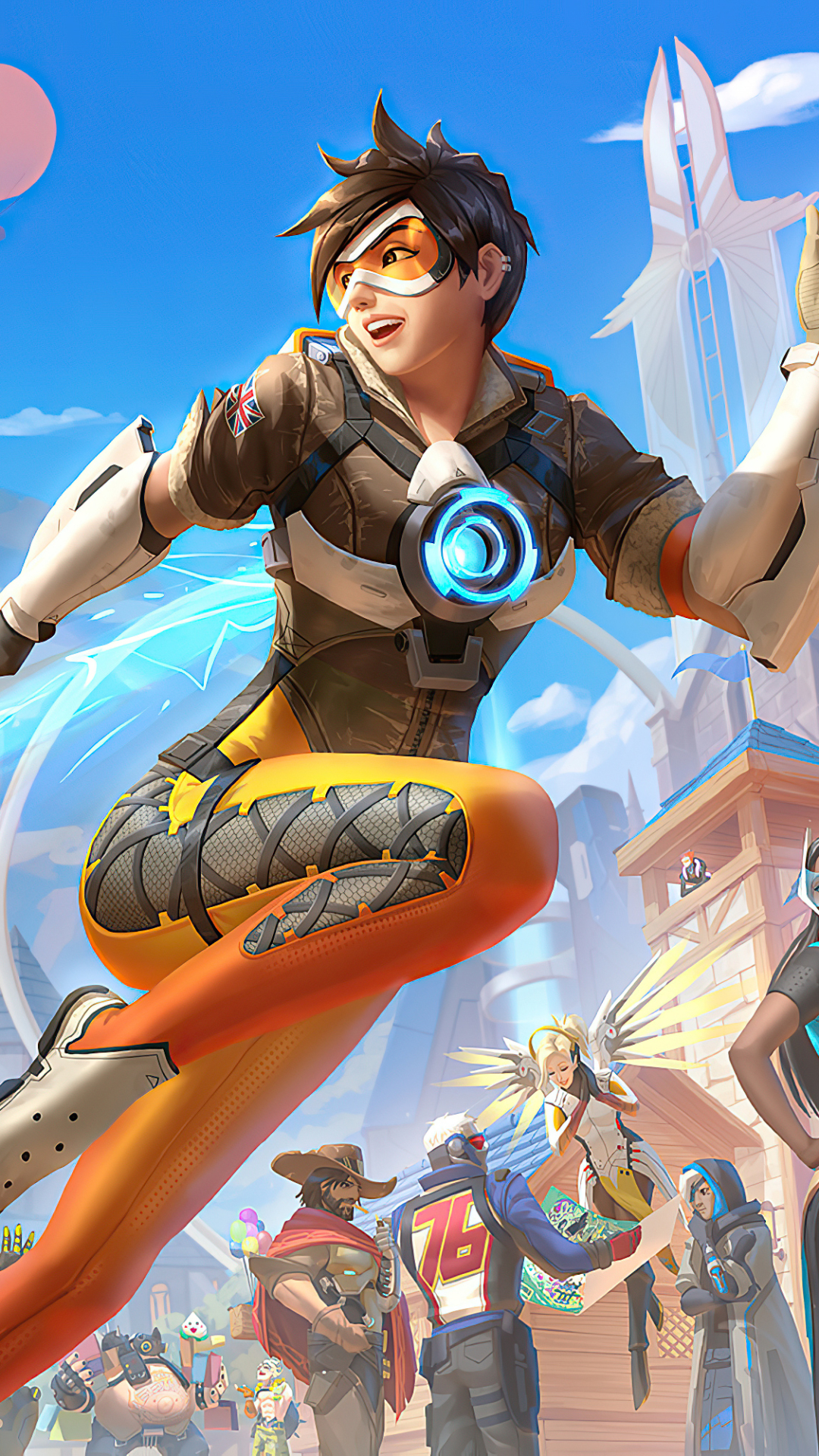 Download mobile wallpaper Overwatch, Video Game, Pharah (Overwatch), Tracer (Overwatch), D Va (Overwatch), Lúcio (Overwatch) for free.