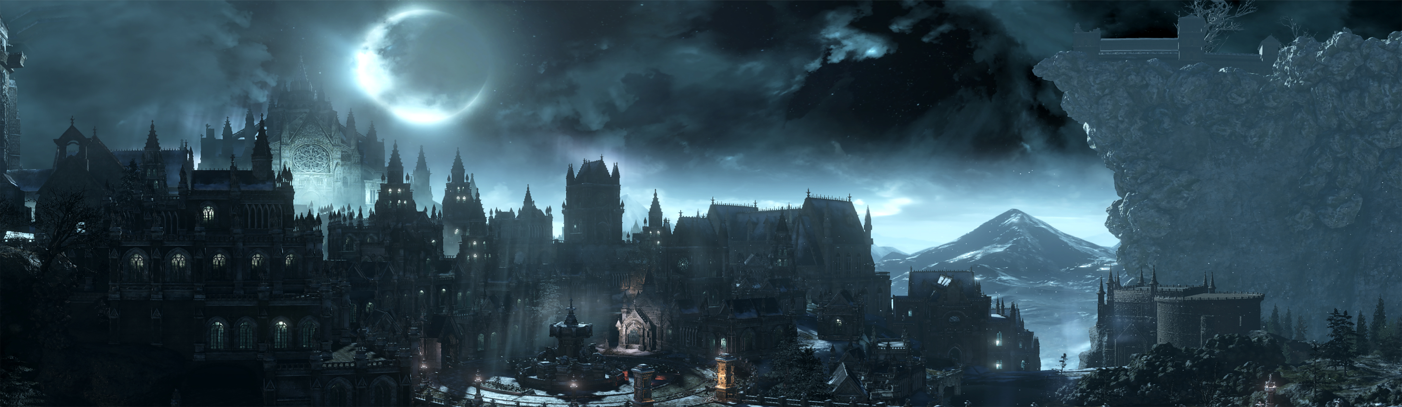 Descarga gratuita de fondo de pantalla para móvil de Cielo, Noche, Ciudad, Videojuego, Dark Souls, Dark Souls Iii.
