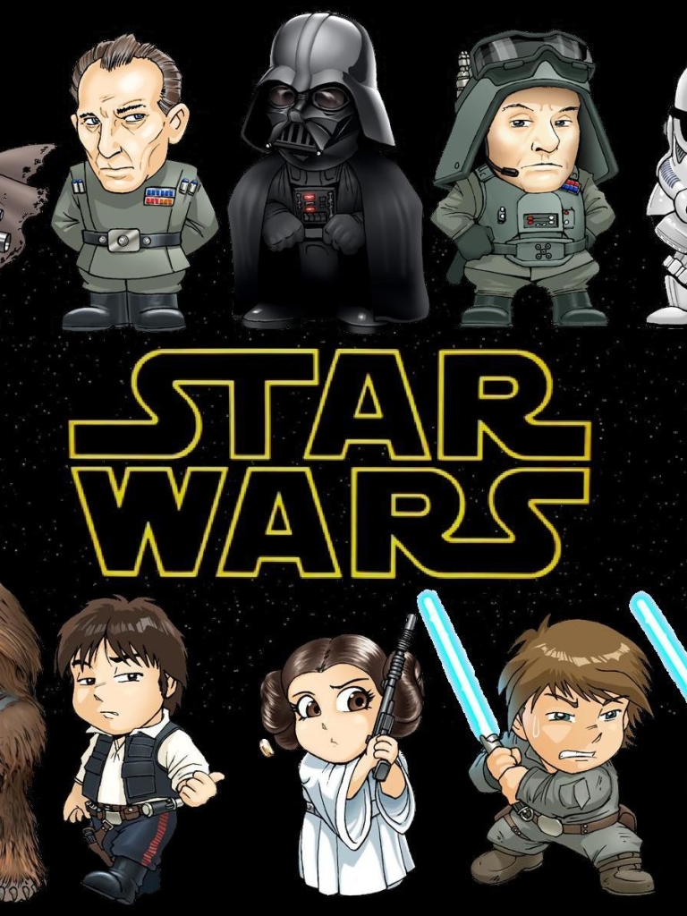 Download mobile wallpaper Star Wars, Movie, Darth Vader, Luke Skywalker, Obi Wan Kenobi, Han Solo, Princess Leia for free.