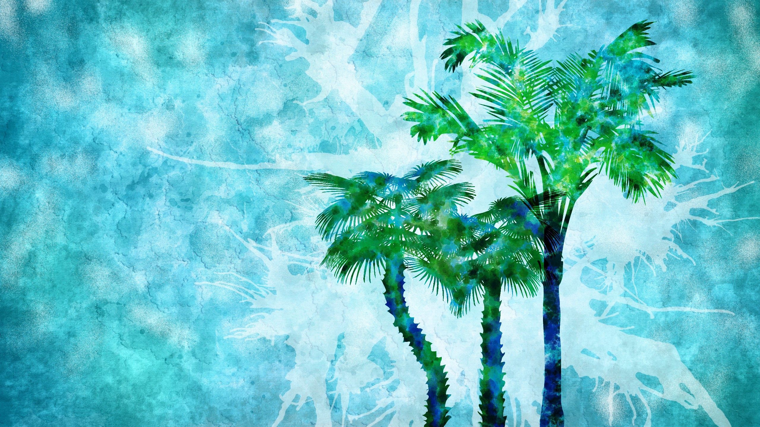Download mobile wallpaper Palm, Drops, Surface, Picture, Mood, Abstract, Drawing for free.