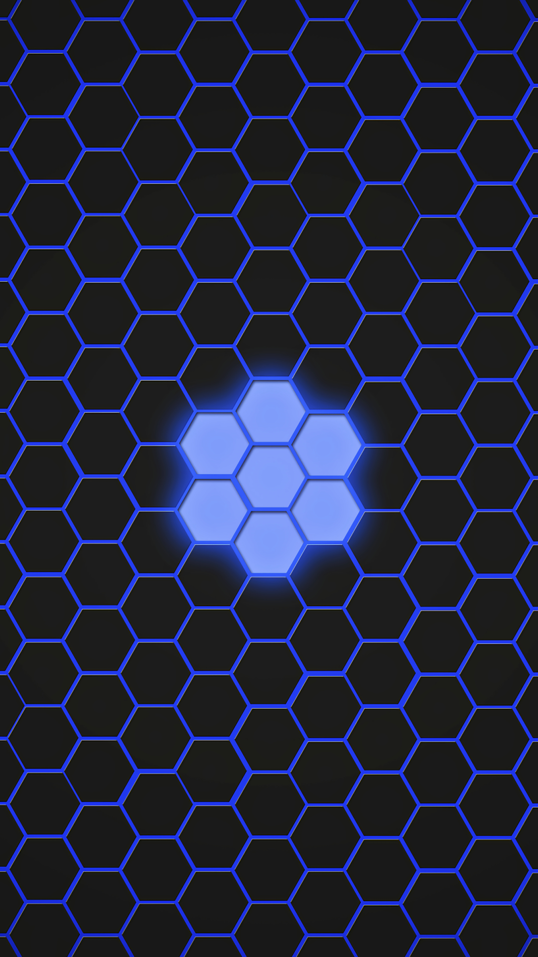 無料モバイル壁紙パターン, 青い, 概要, 六角形をダウンロードします。