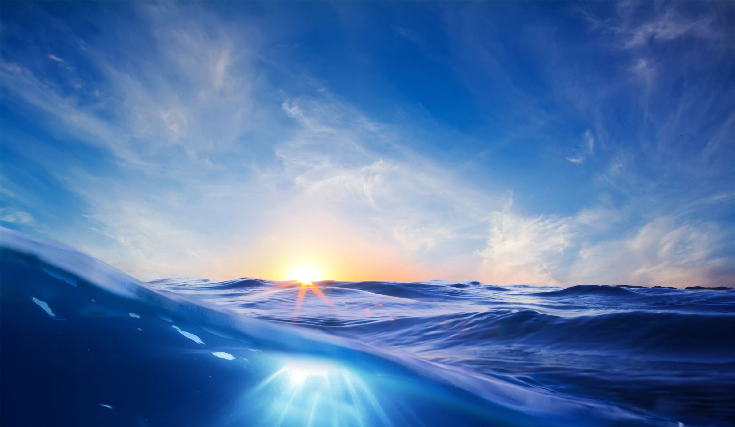 無料モバイル壁紙波, 海洋, 青い, 閉じる, 地球, 太陽, 空をダウンロードします。