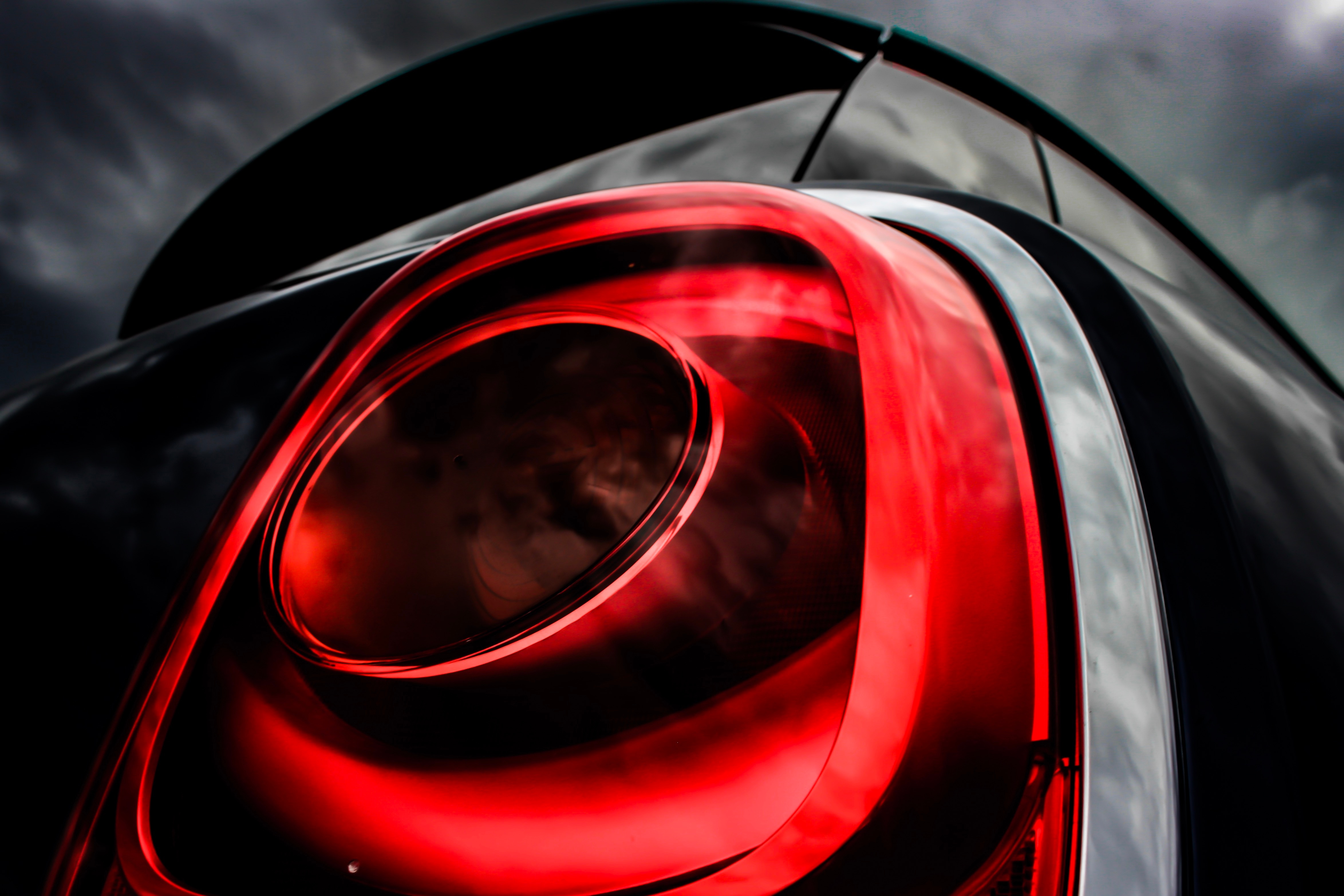 cars, black, red, shine, light, car, headlight Desktop home screen Wallpaper