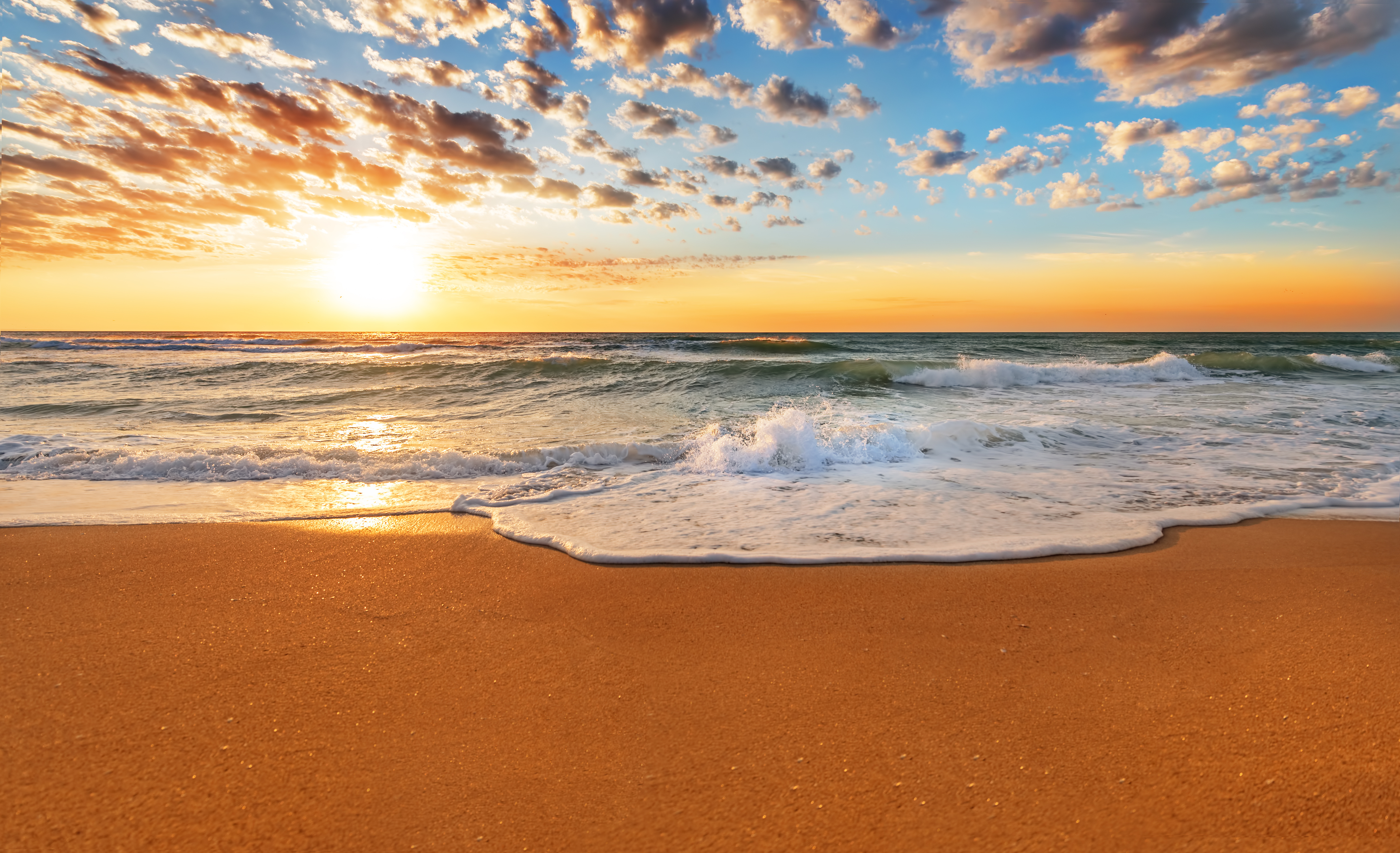 Free download wallpaper Nature, Sky, Sun, Sand, Horizon, Ocean, Earth on your PC desktop
