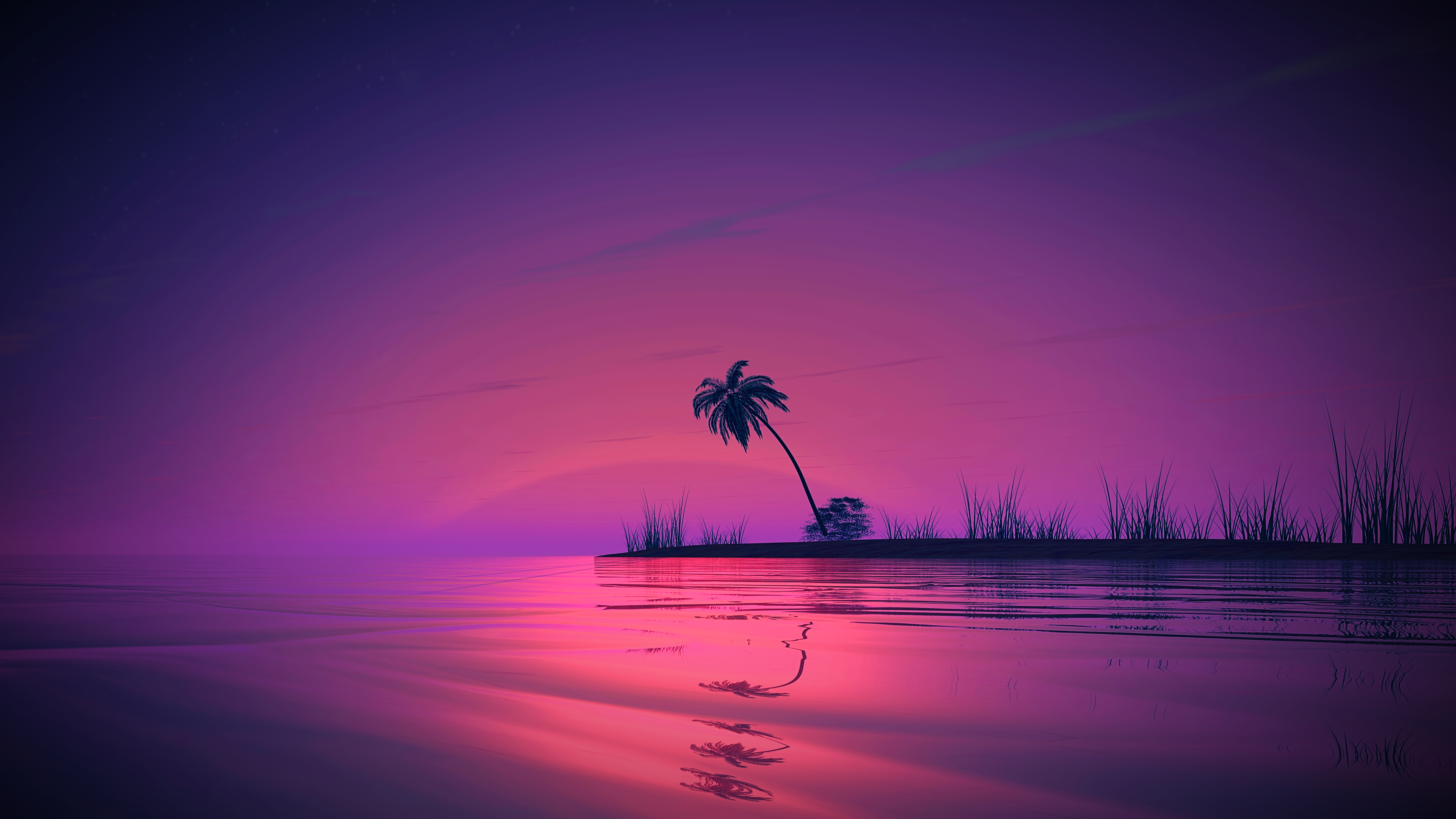 Free download wallpaper Landscape, Water, Sunset, Earth, Palm Tree on your PC desktop