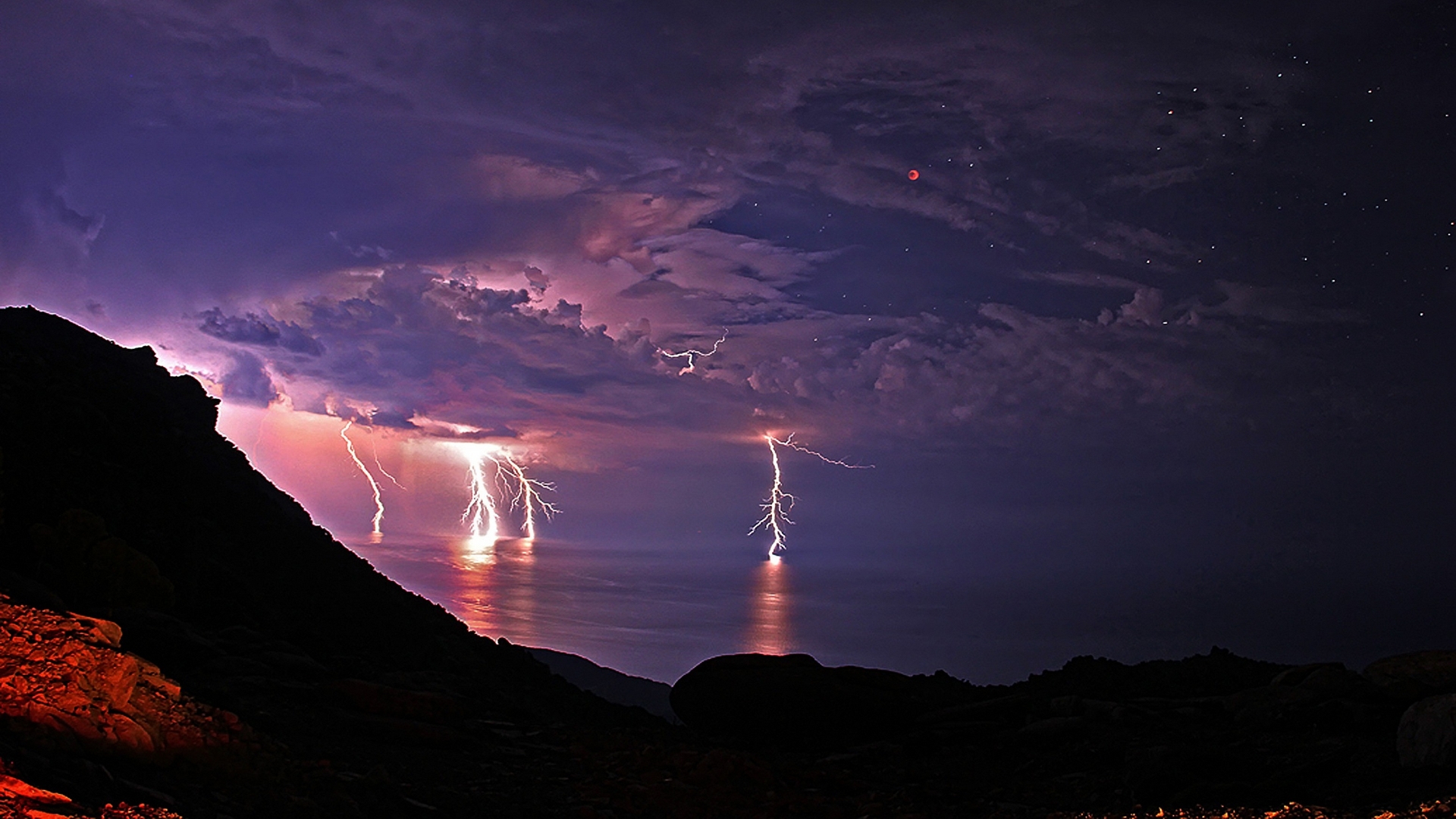 Download mobile wallpaper Night, Lightning, Photography for free.