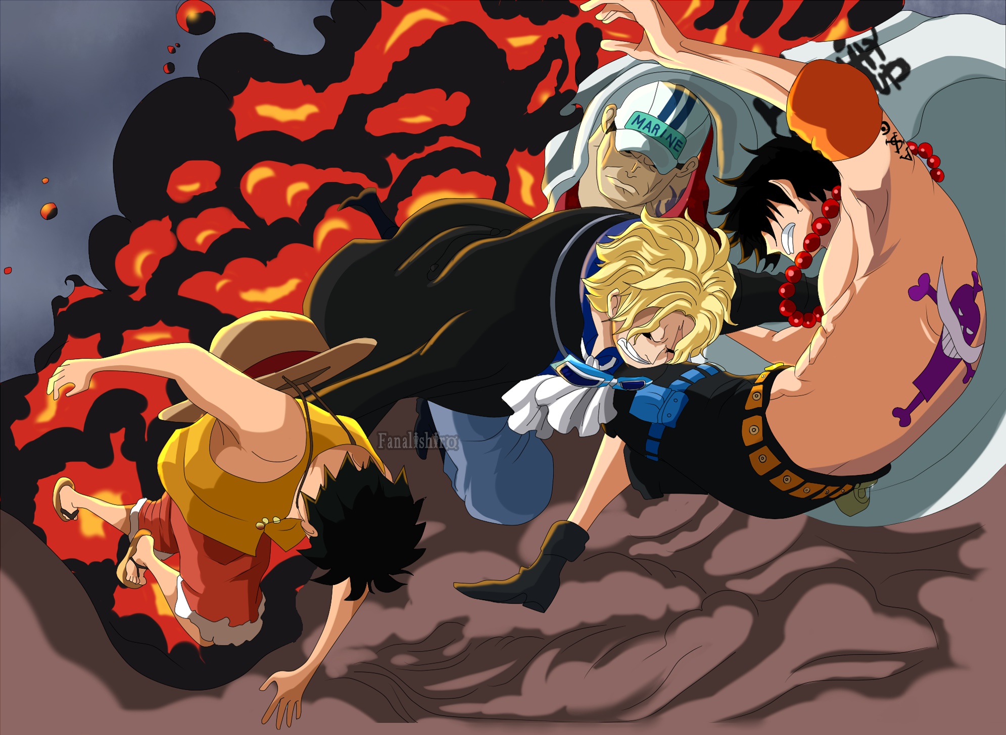 Baixe gratuitamente a imagem Anime, Portgas D Ace, One Piece, Monkey D Luffy, Sabo (One Piece) na área de trabalho do seu PC