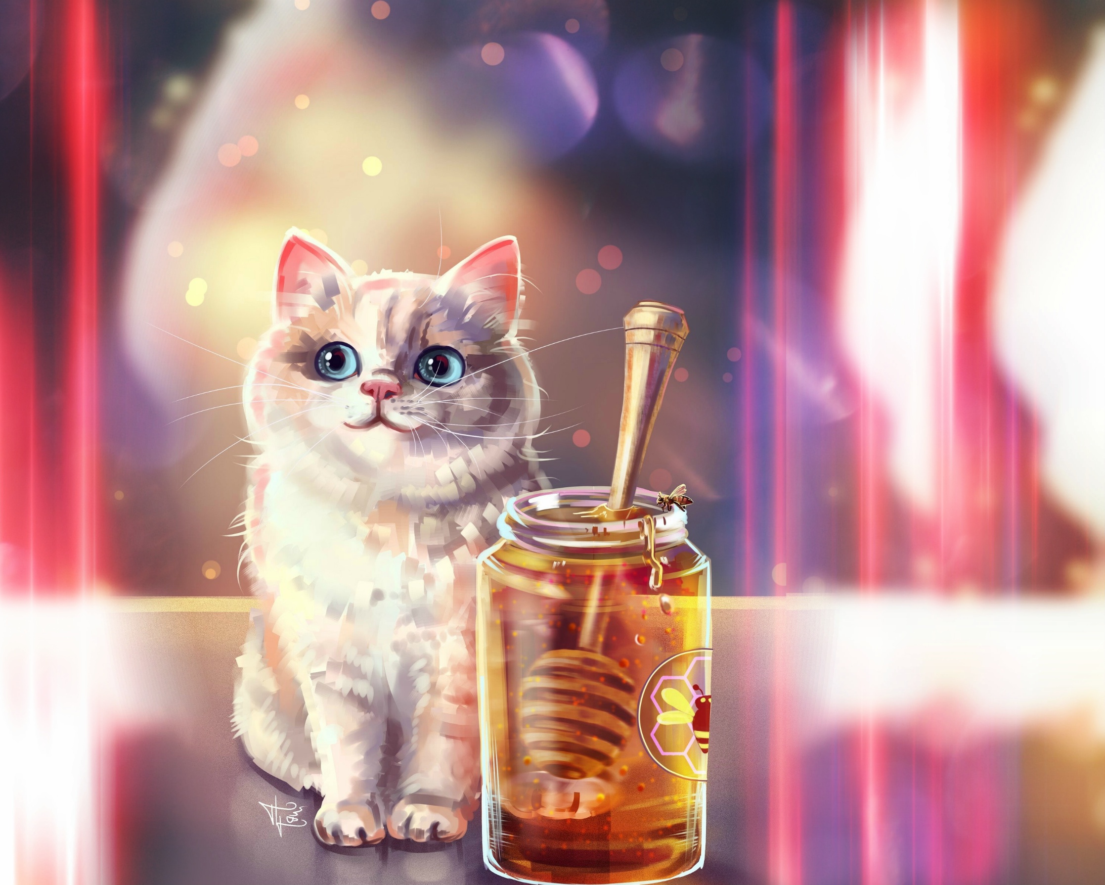 Laden Sie das Tiere, Katzen, Katze, Honig-Bild kostenlos auf Ihren PC-Desktop herunter