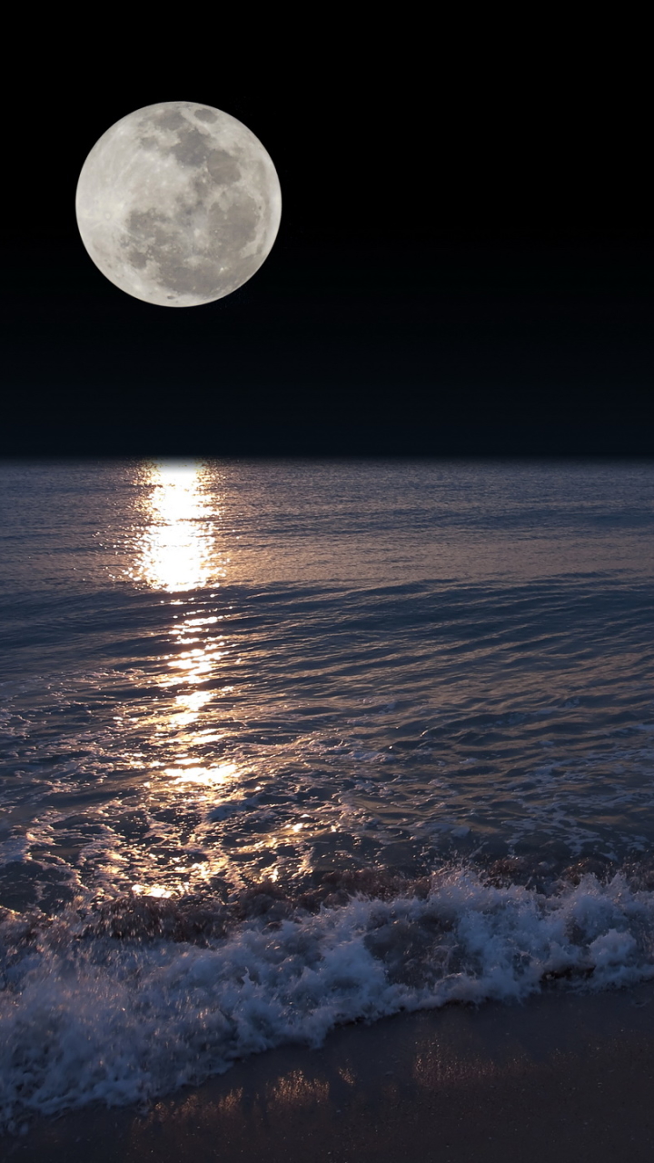 Download mobile wallpaper Moon, Earth for free.