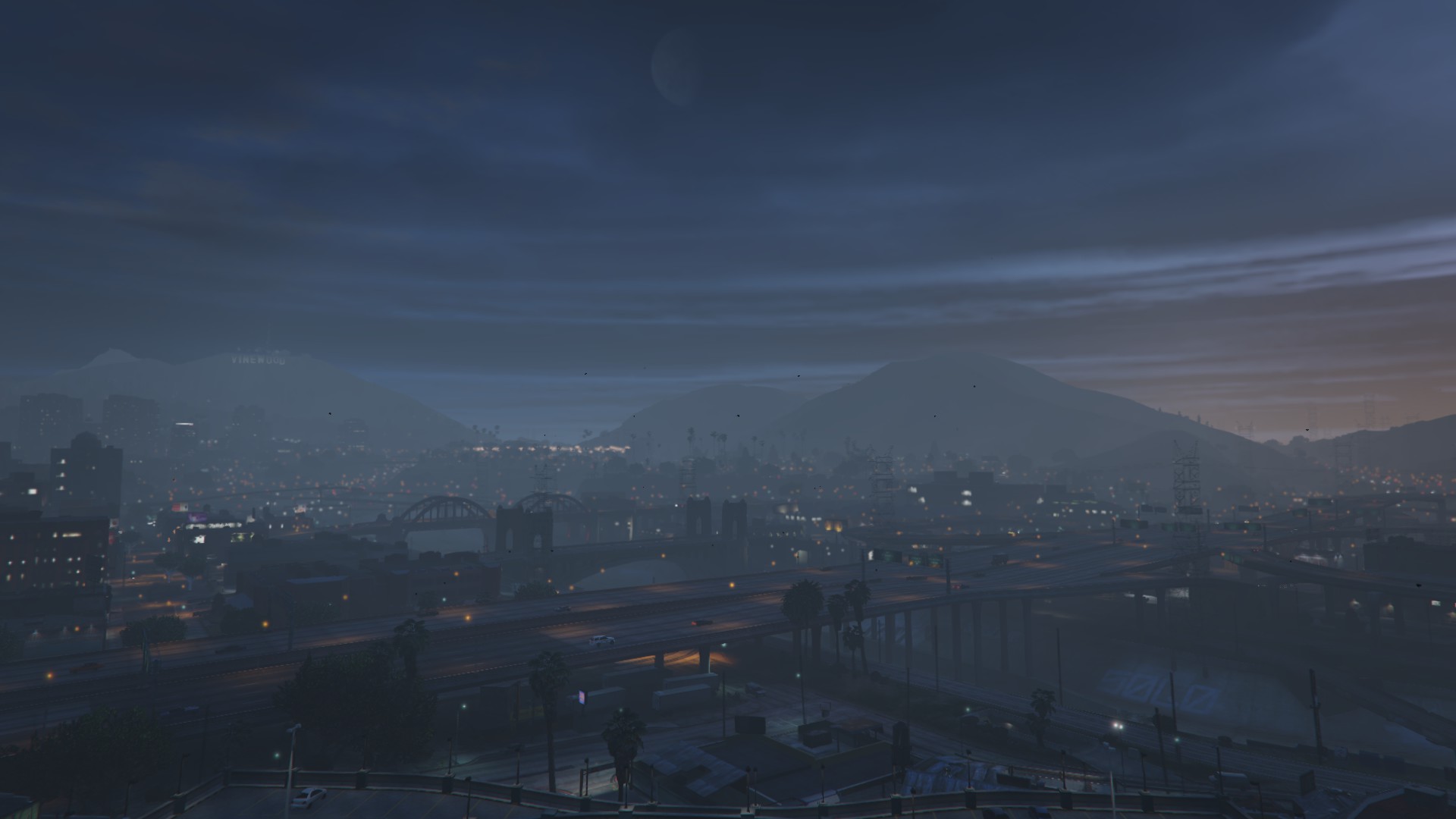 Handy-Wallpaper Stadt, Nacht, Computerspiele, Grand Theft Auto V kostenlos herunterladen.